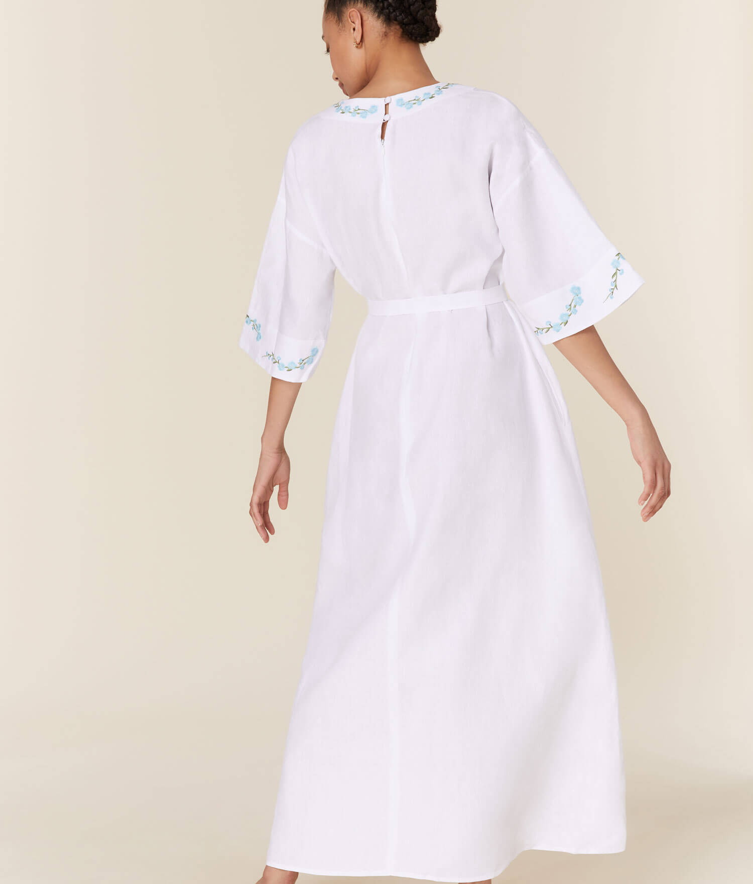  The Kepez Kaftan Dress - Linen - White、mySite、ashleygrahame