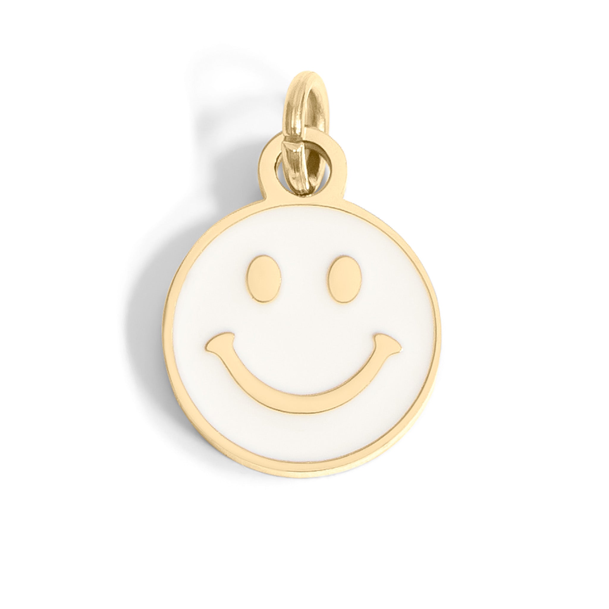 18K Gold PVD Epoxy Smiley Face Charm / PDL0267、mySite、dreamappss