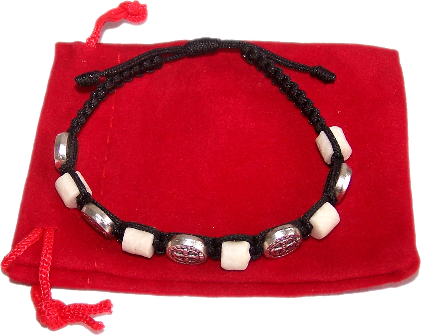  MEDJUGORJE - Chaplet - Bracelet from Apparation hill stones directly from MEDUGORJE. - Black Thread、mySite、elrpsem3k