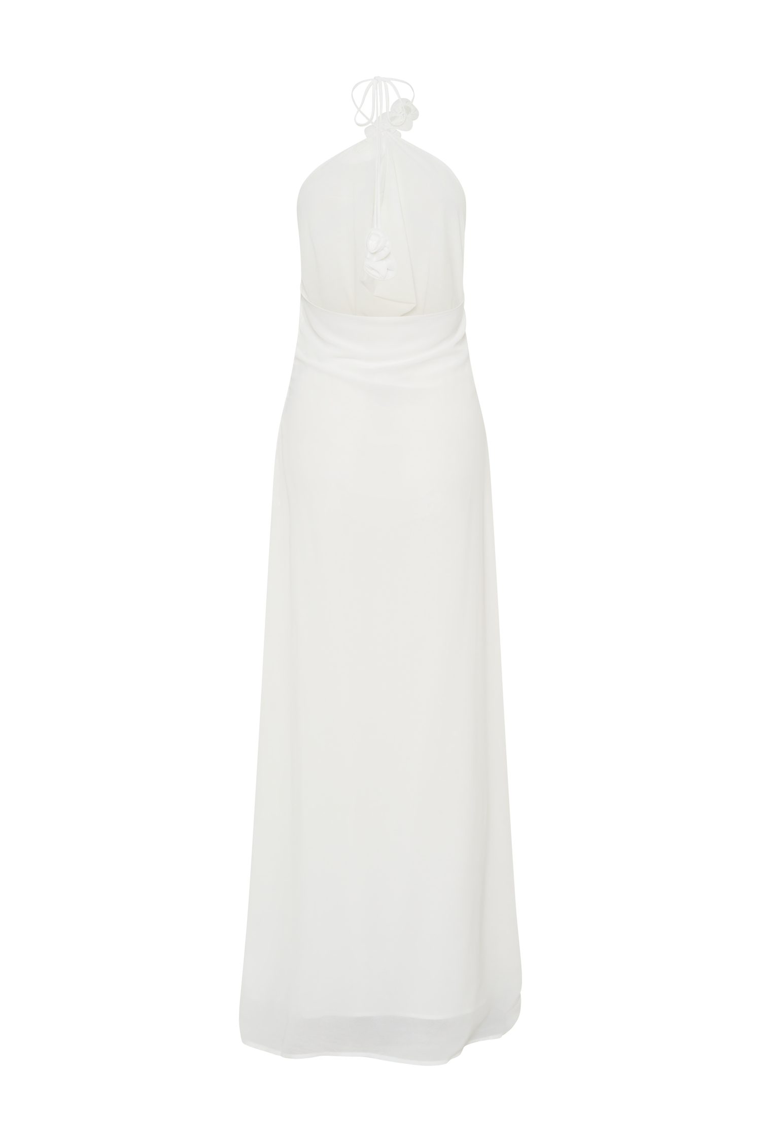Rosalia Cowl Neck Maxi Dress - White、mySite、solidvoid