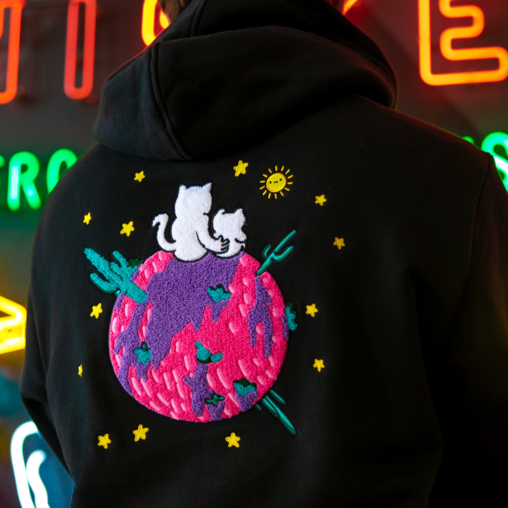  Buddies In Space Hoodie (Black)、mySite、merchandisen