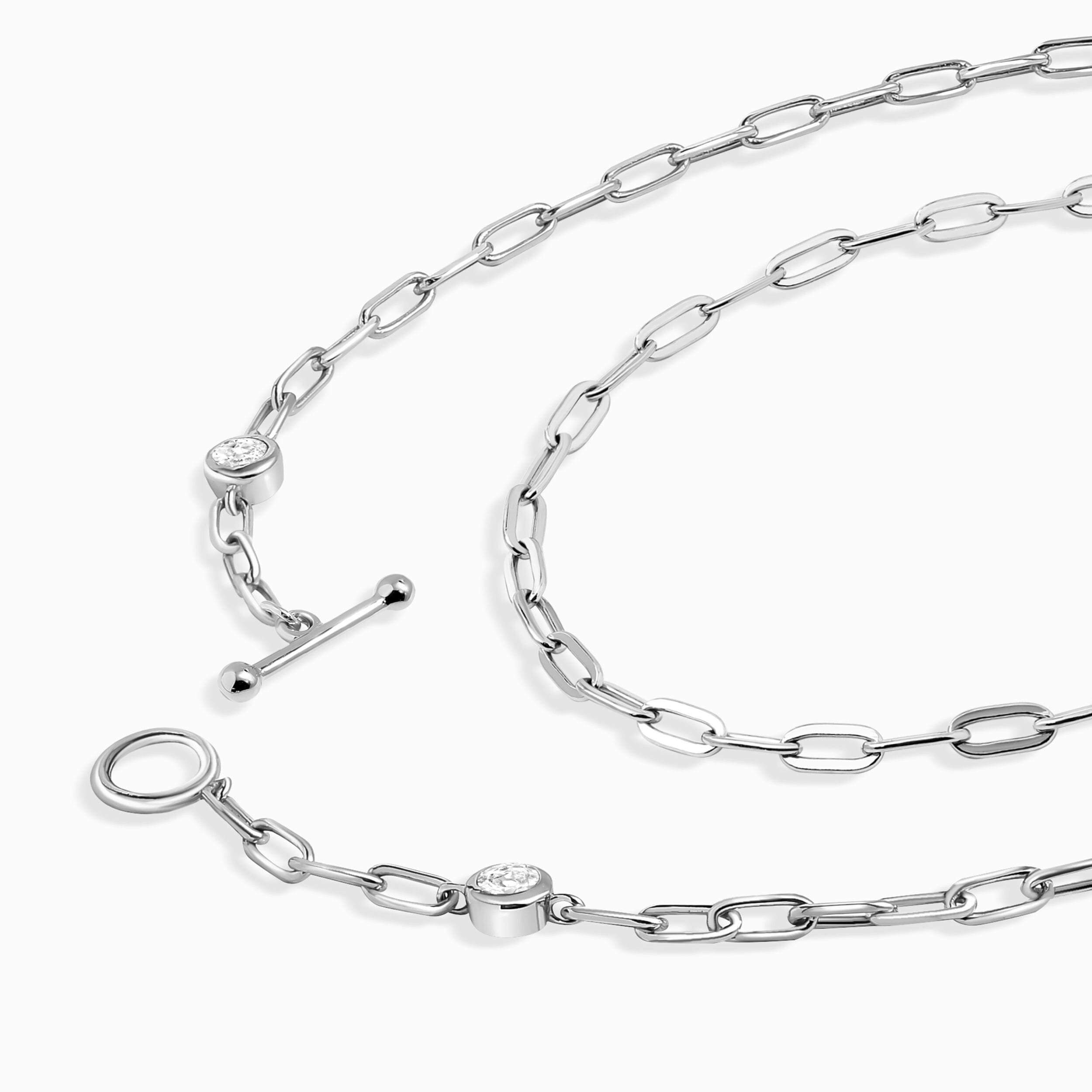 White Zircon Widelink Necklace - Talia T-Lock、mySite、hinf8tx79