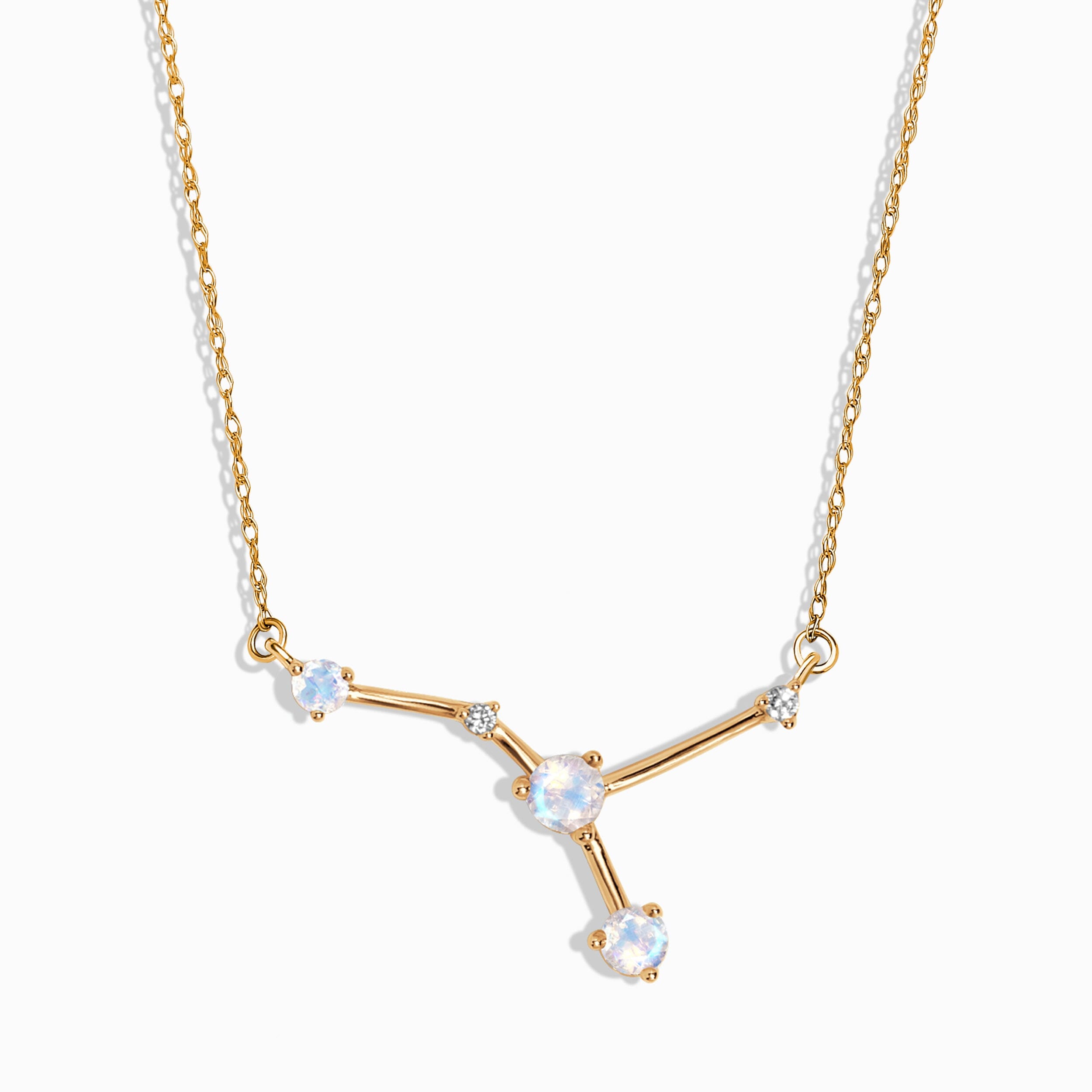 Moonstone Diamond Necklace - Cancer Zodiac Constellation、mySite、hinf8tx79