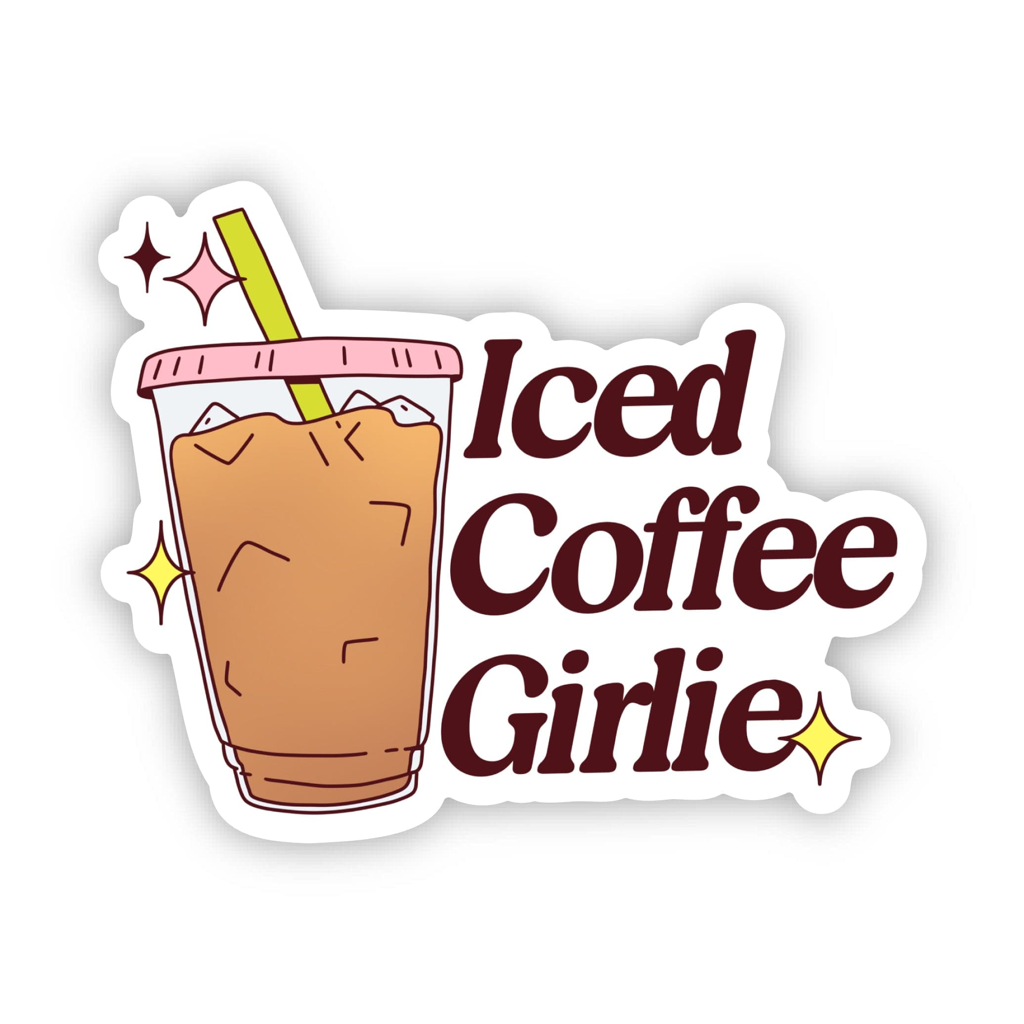  Iced Coffee Girlie Sticker、mySite、elrpsem3k