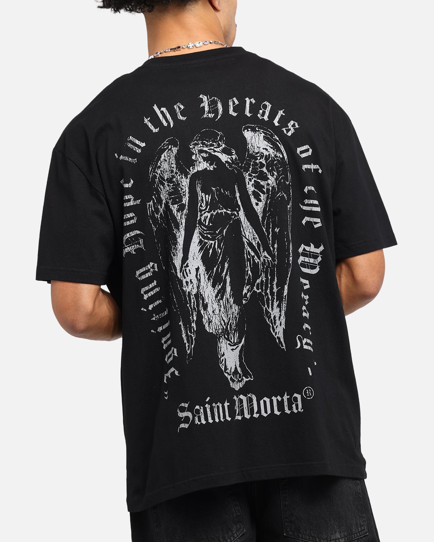 Saint Morta Weiry Hearts Boxy T-Shirt Black、mySite、zt4zffjzw