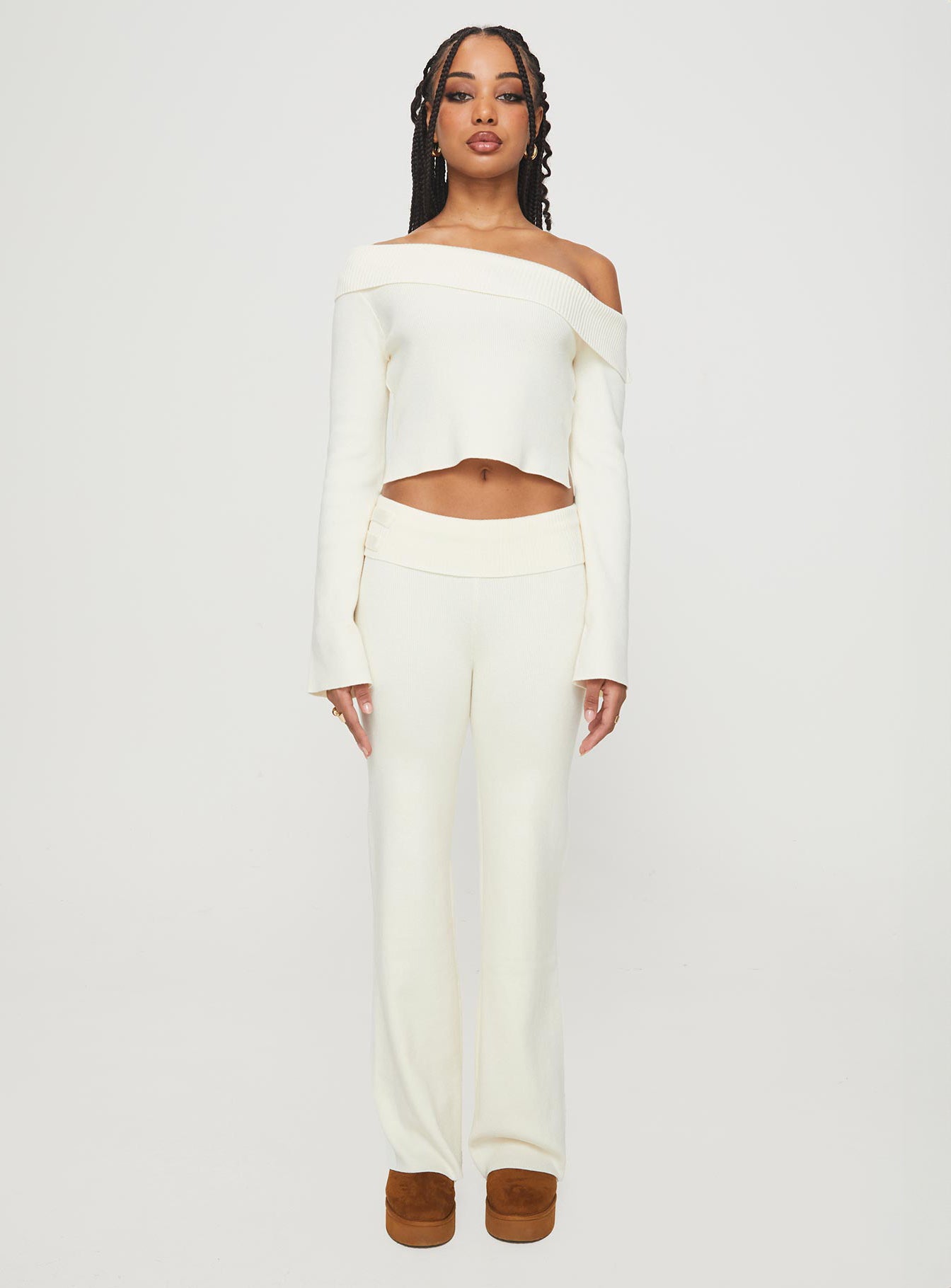 Sina Off The Shoulder Top Cream、mySite、solidvoid