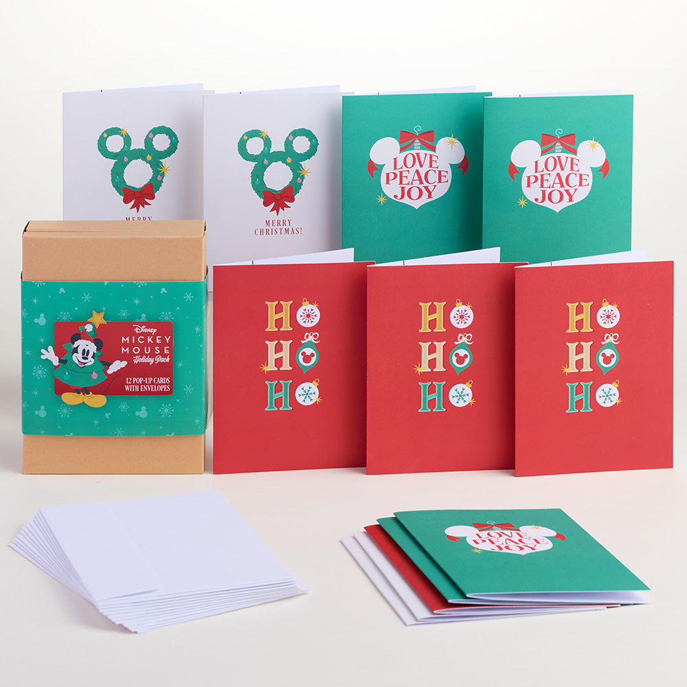 Disney’s Mickey Mouse Holiday Box Set (Assorted 12-Pack): Paperpop® Card、mySite、solidvoid