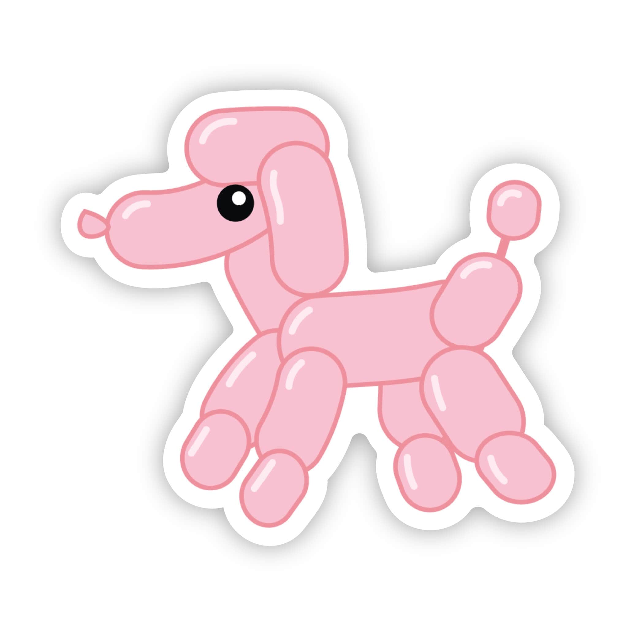  Pink Poodle Dog Balloon Sticker、mySite、elrpsem3k
