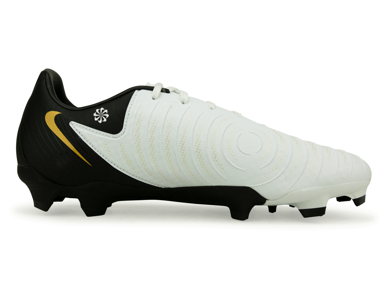 Nike Men's Phantom GX II Academy FG/MG White/Black/Gold、mySite、noshort