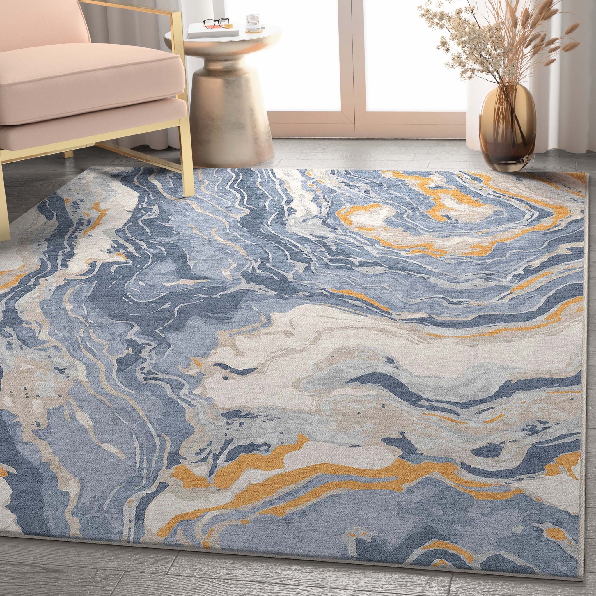 Dunes Abstract Marble Flatweave Rug、mySite、gigharbornorthrealestate