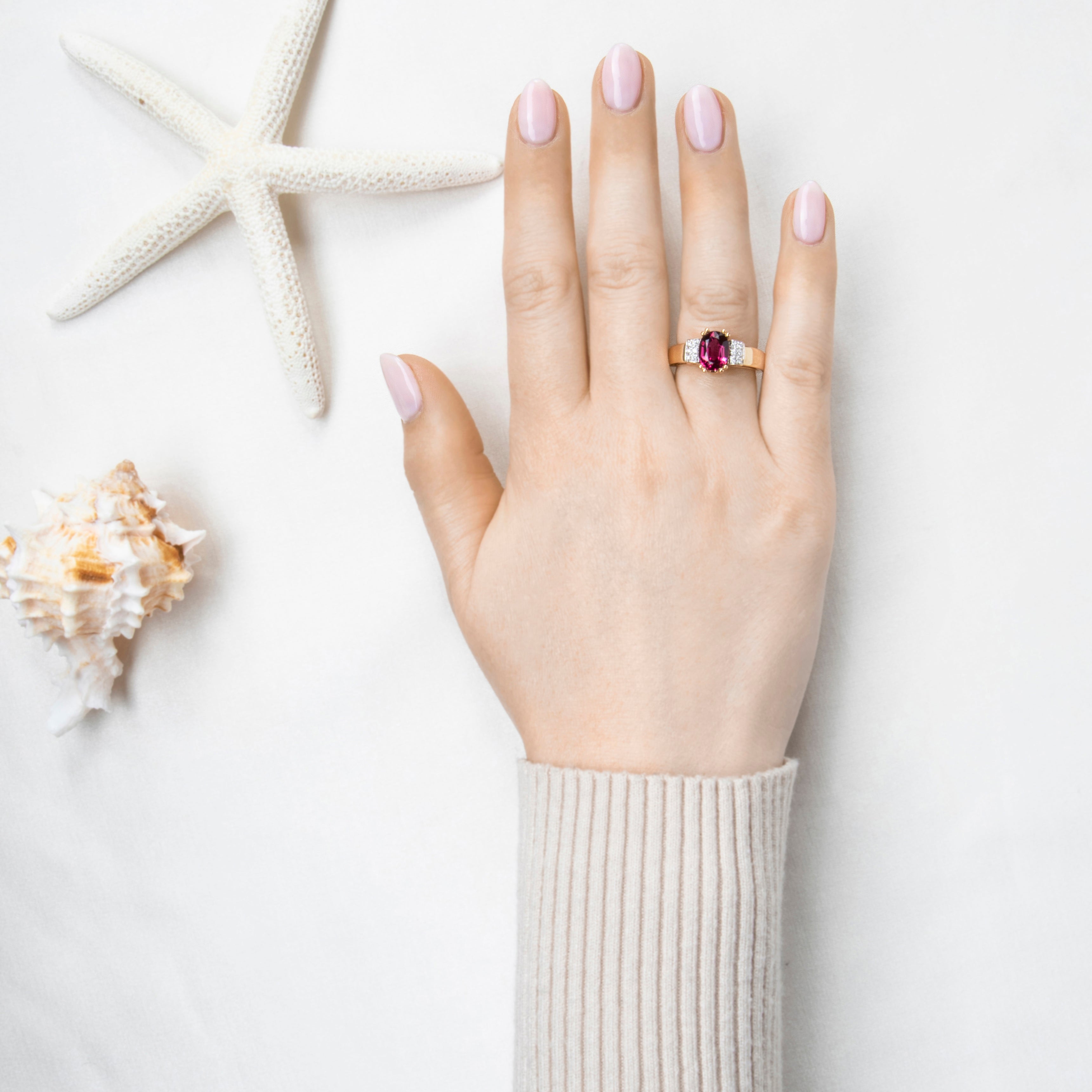 Vintage Heavy 14k Yellow Gold 2ct Garnet Diamond Sleek Elegance Ring 8.00、mySite、hinf8tx79