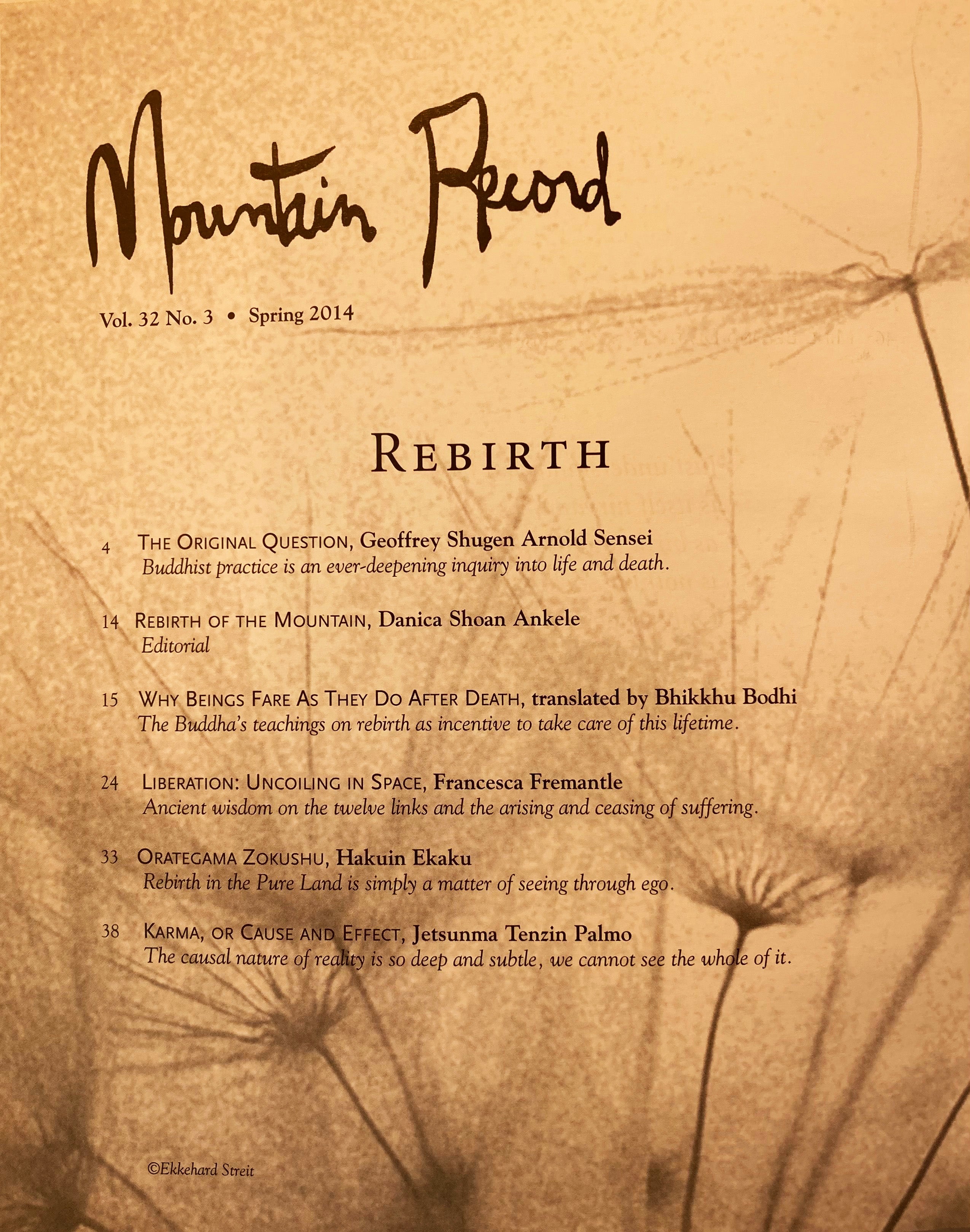 Rebirth - Mountain Record, Vol. 32.3, Spring 2014、mySite、topwebapps