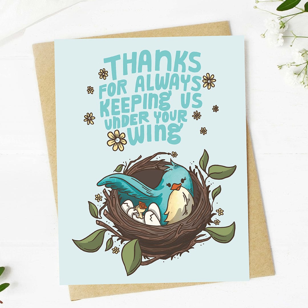  Thanks for always keeping us under your wing Bird Mother's Day Card、mySite、elrpsem3k