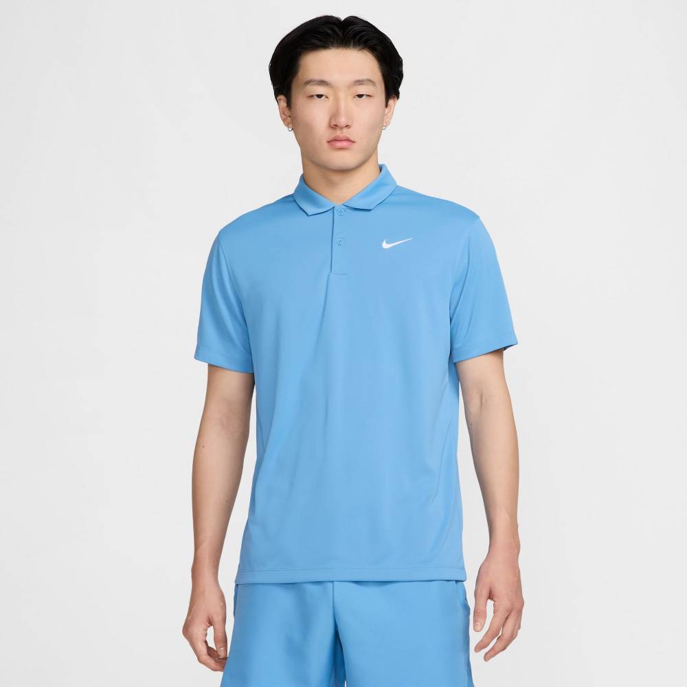 Nike Men's Dri-FIT Victory Solid Polo (Blue Beyond/White)