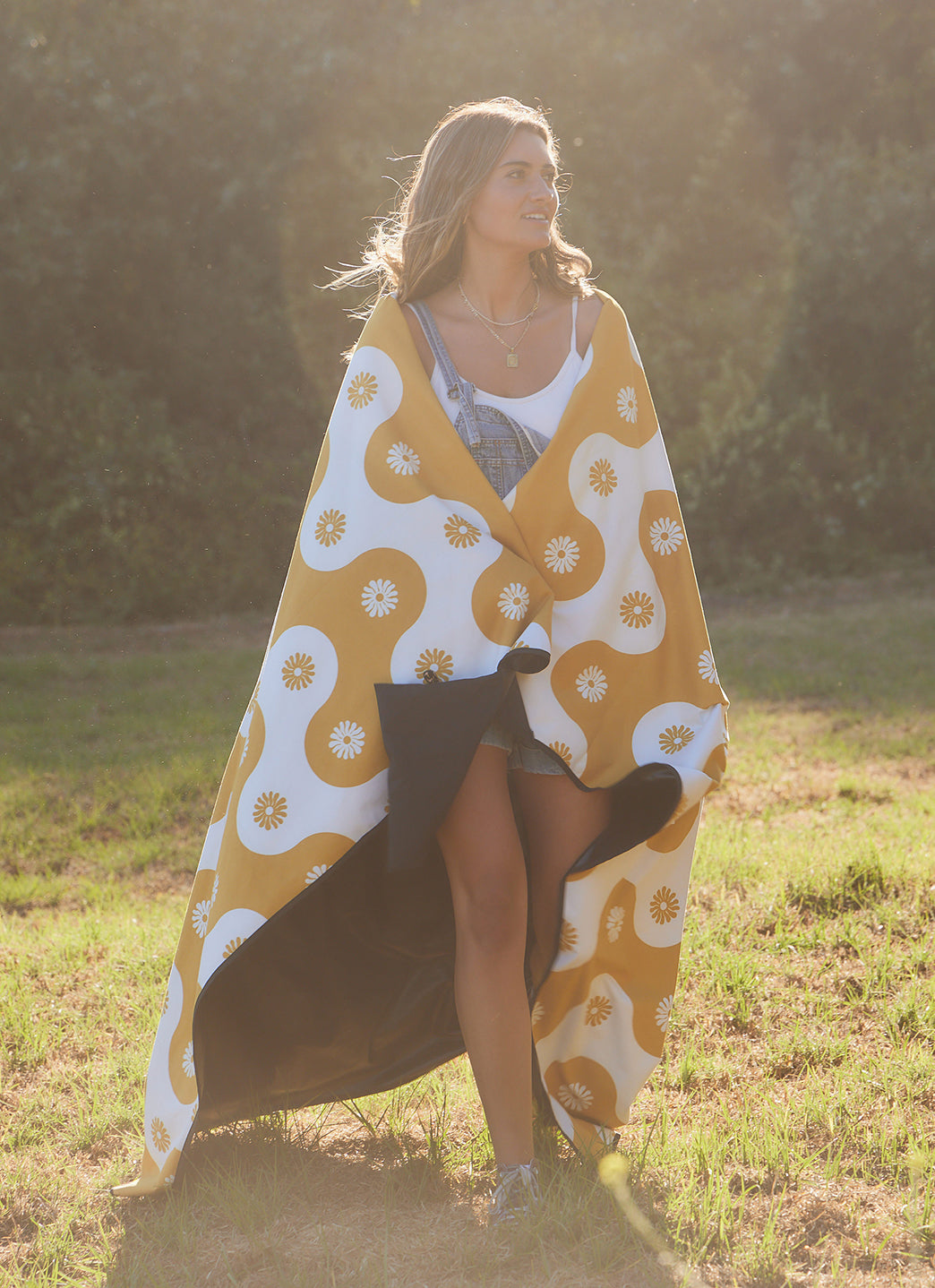 Slowtide Botanical Waves Quick-Dry Picnic Blanket、mySite、noshort