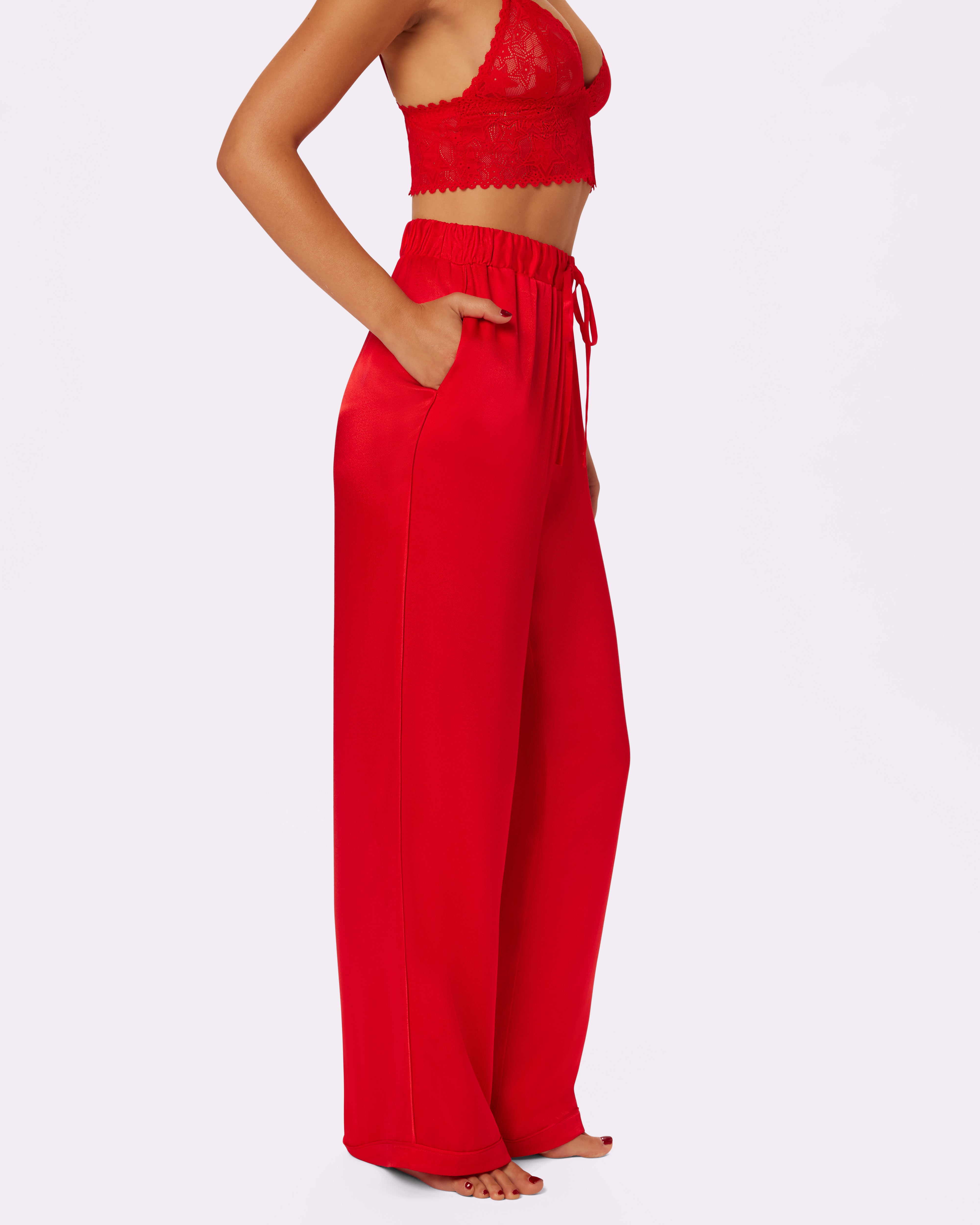 Luxe Dreams Wide Leg Pants | Plush Satin | Archive (Balloon)、mySite、bengalsvssteelers