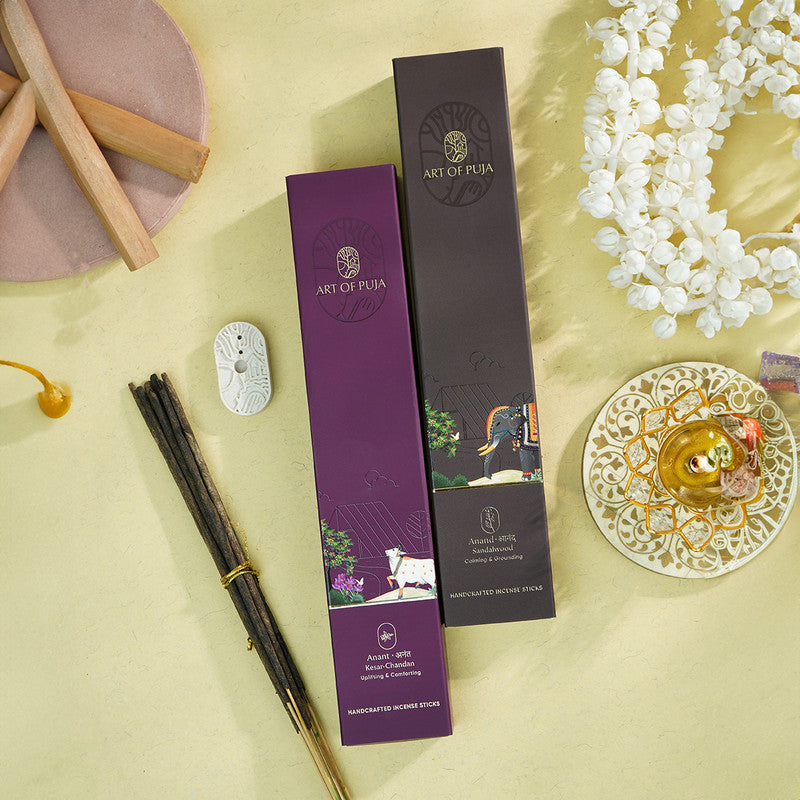 Wooden Festive Gift Box | Incense Stick & Incense Holder | Set of 2、mySite、camillekostekn