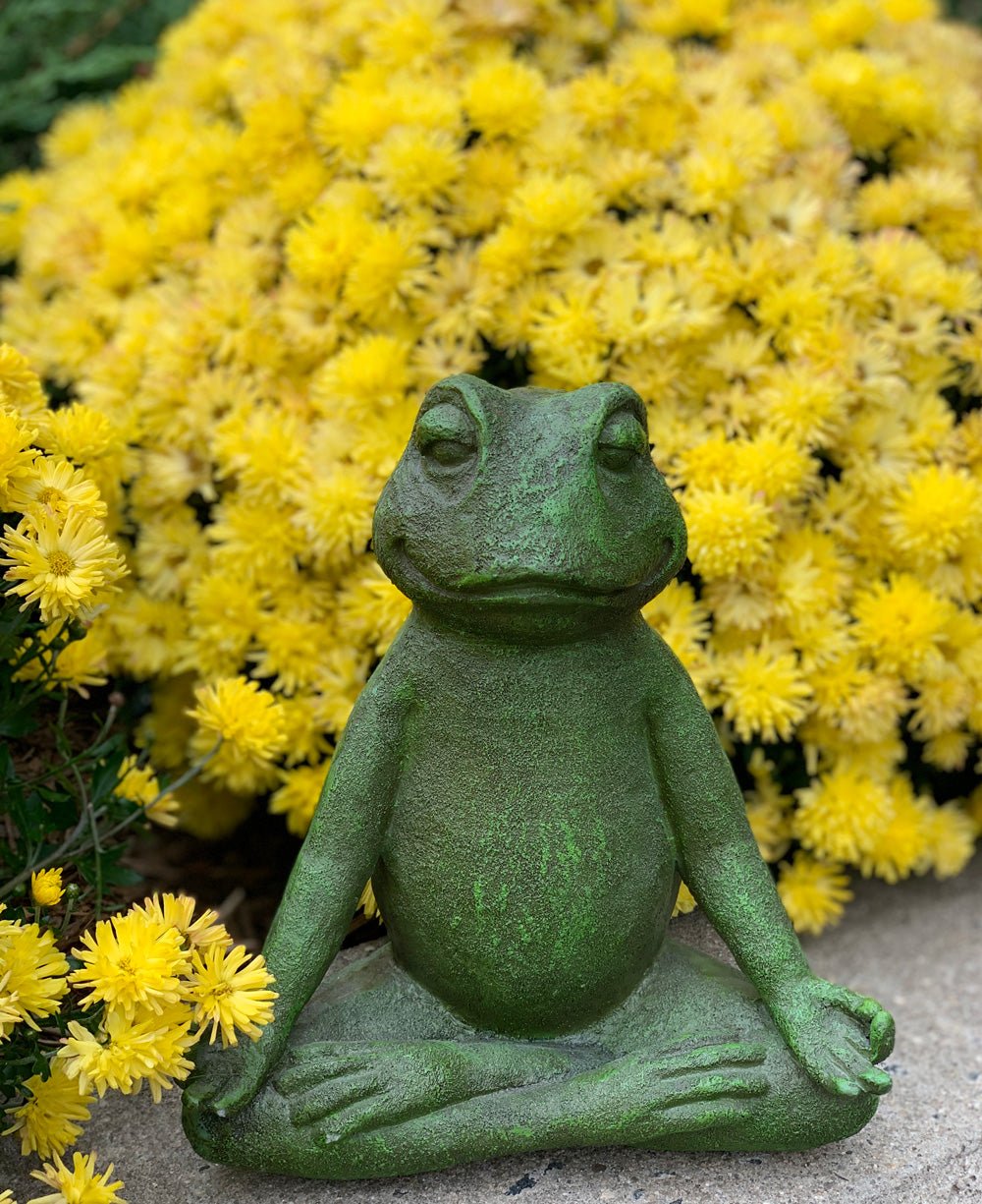 Meditating Yoga Frog Indoor Outdoor Statue、mySite、topwebapps