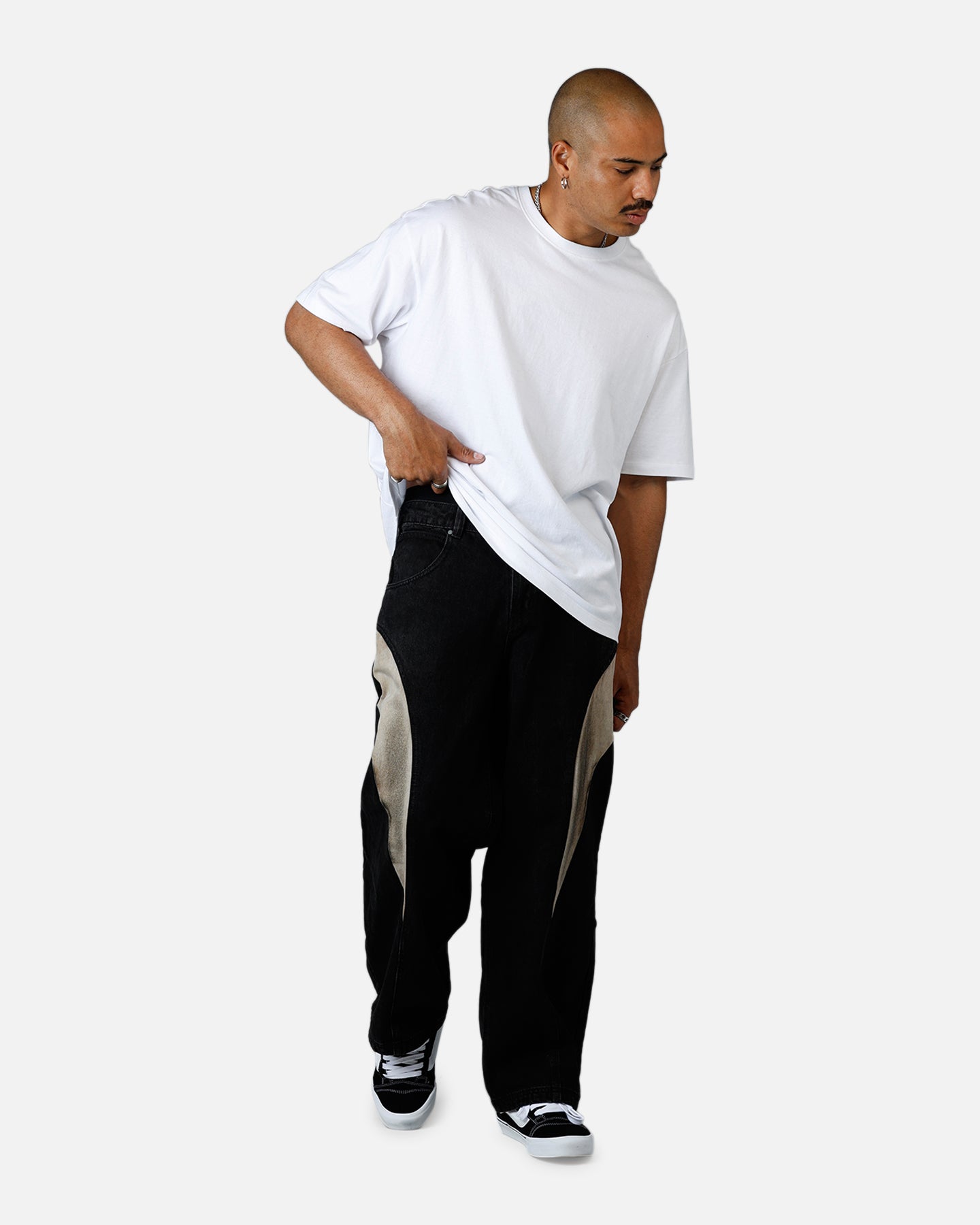 Saint Morta Amplus Workwear Jeans Black/Brown、mySite、zt4zffjzw