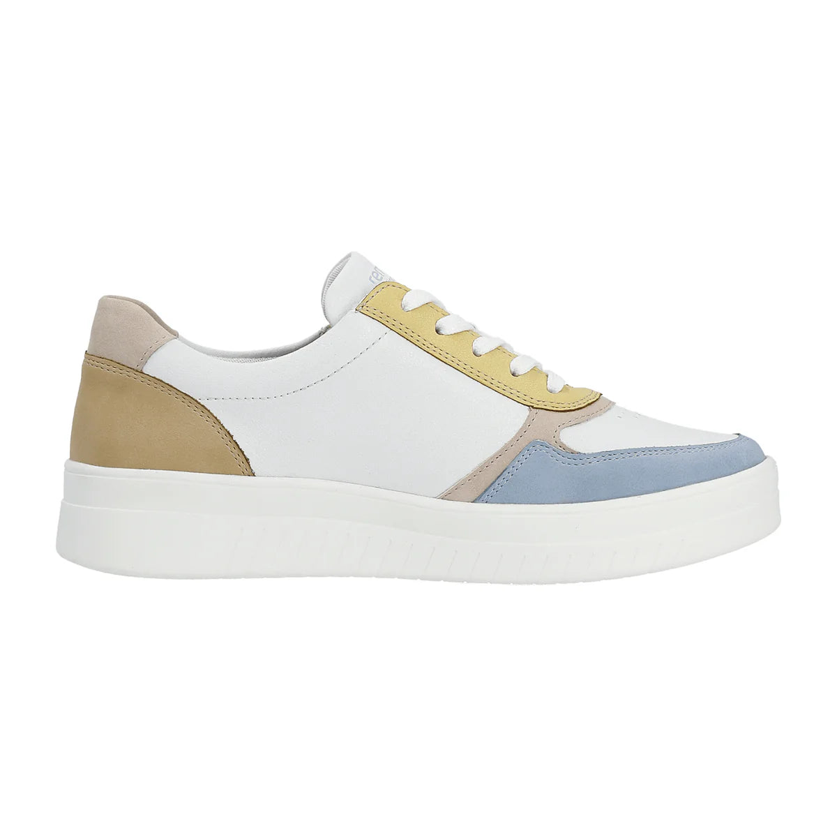 Remonte by Rieker Women's Pearl White Leather Sneakers - Aqua/Weiss/Rose/Sun/Mauve/Tan、mySite、preschool7hills