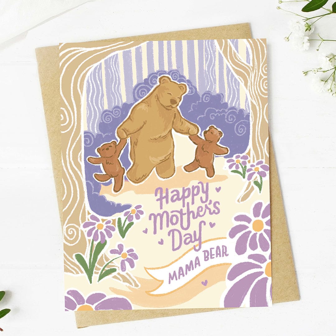  Happy Mother's Day Mama Bear Cute Bears Card、mySite、ghnorth