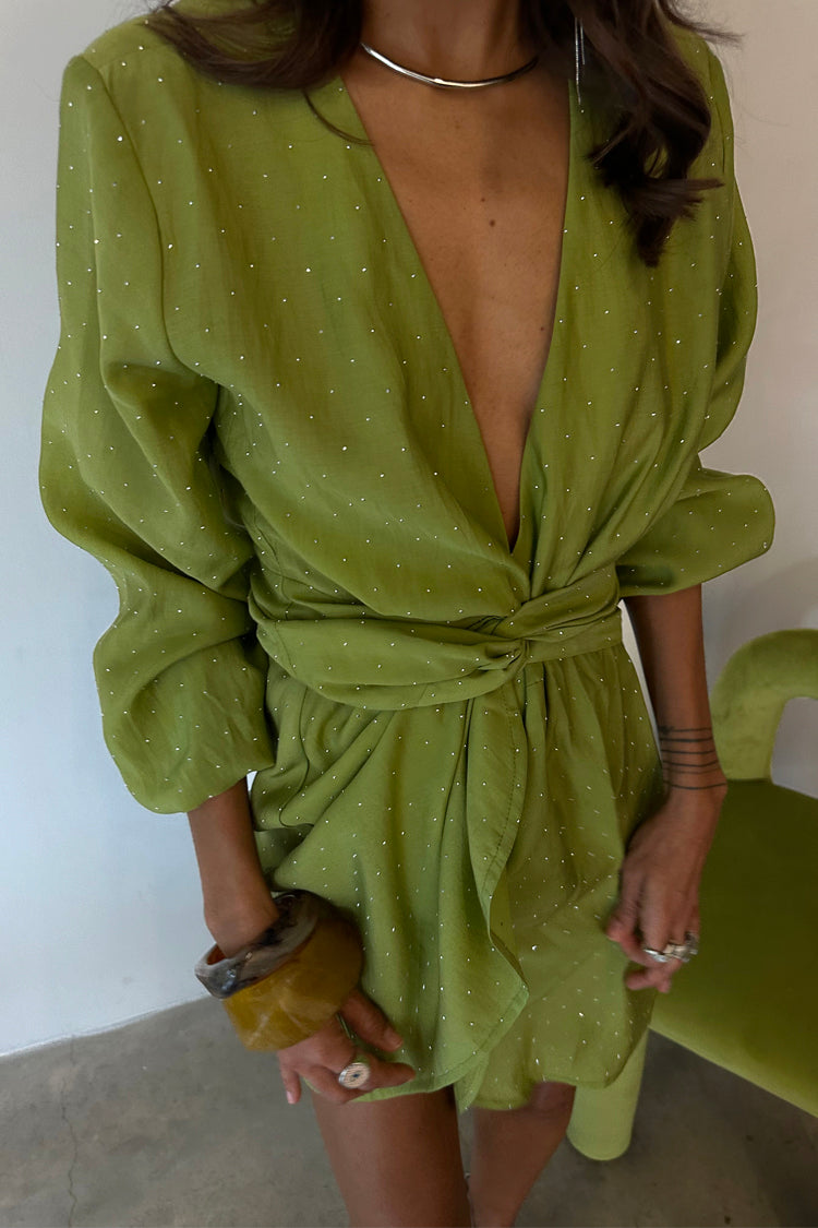 Lime Stud Mini Vienna Dress、mySite、solidvoid