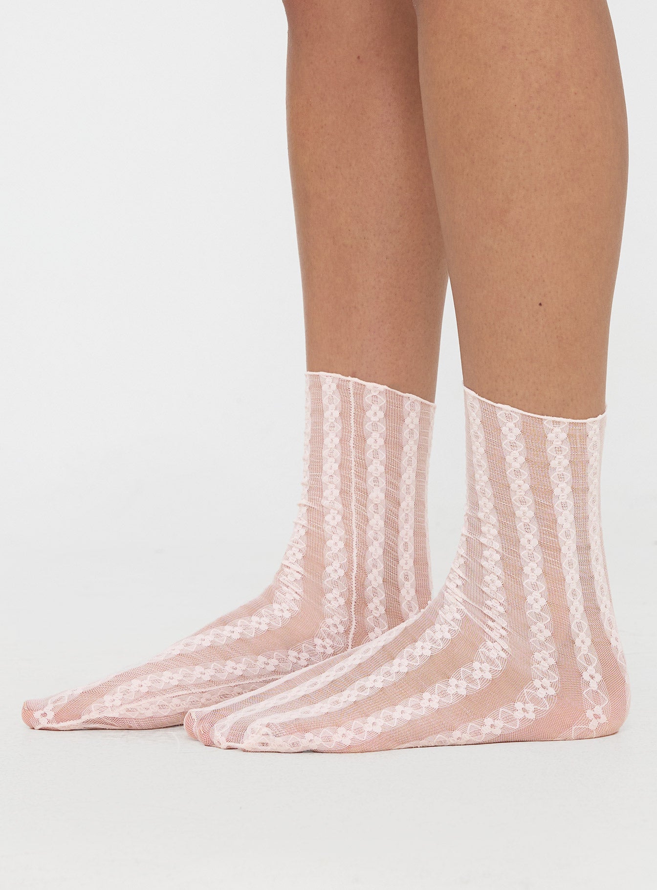 Spanlow Sheer Socks Pink、mySite、solidvoid