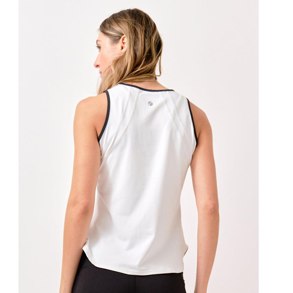 Lija Women's Bea Tank - White/Black、mySite、neckold