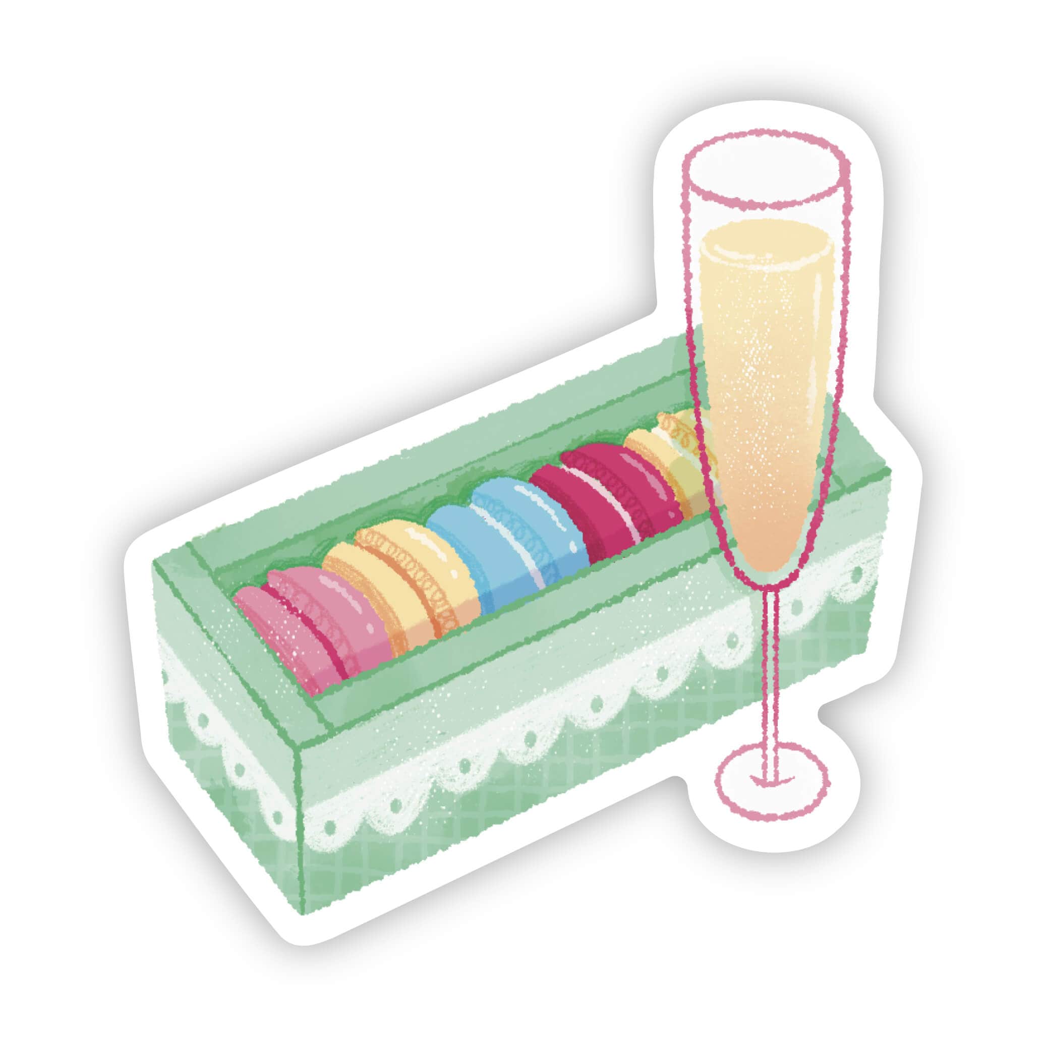  Colorful Macarons & Wine Sticker、mySite、elrpsem3k