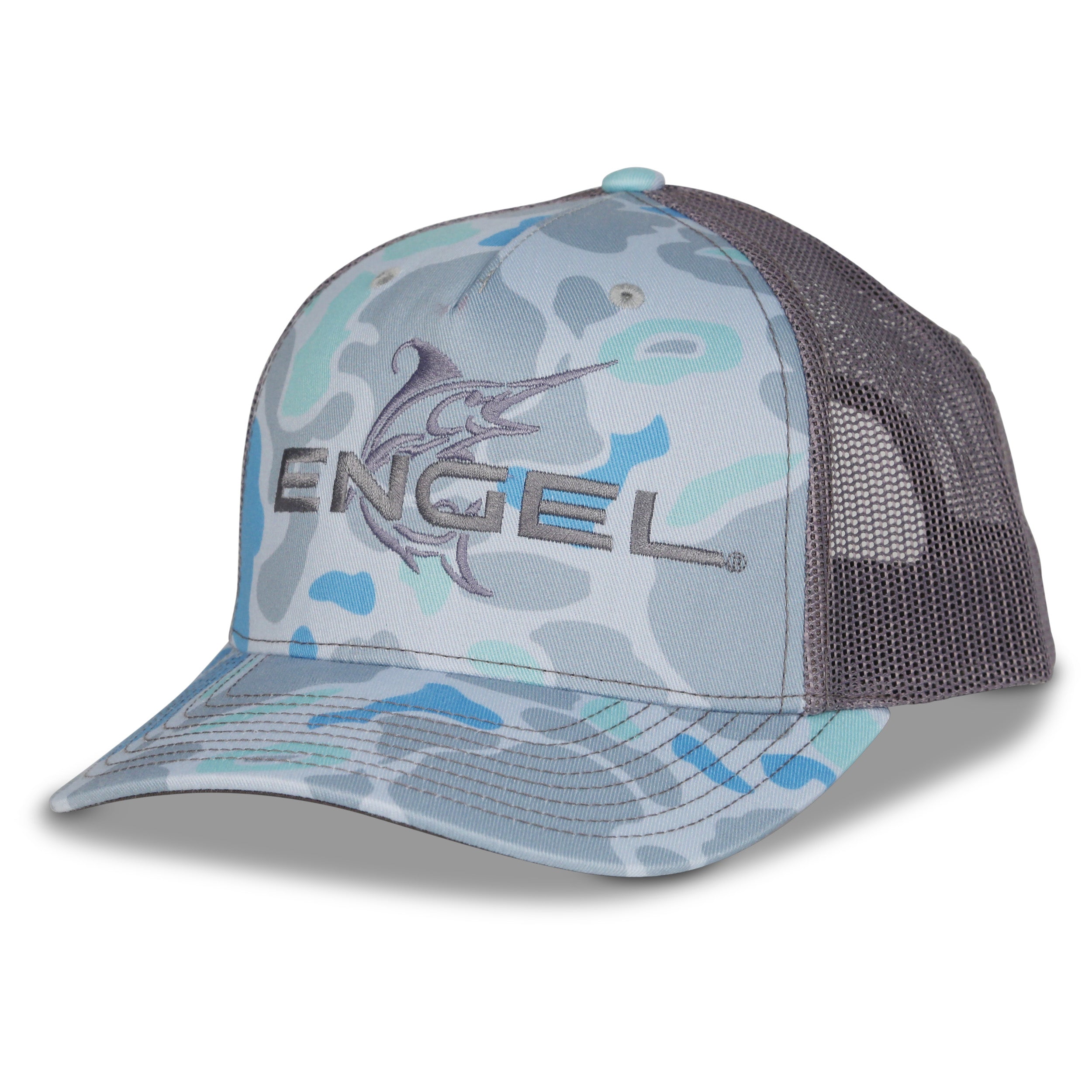 Engel Saltwater Camo & Charcoal 112 Trucker Cap by Richardson®、mySite、noshort
