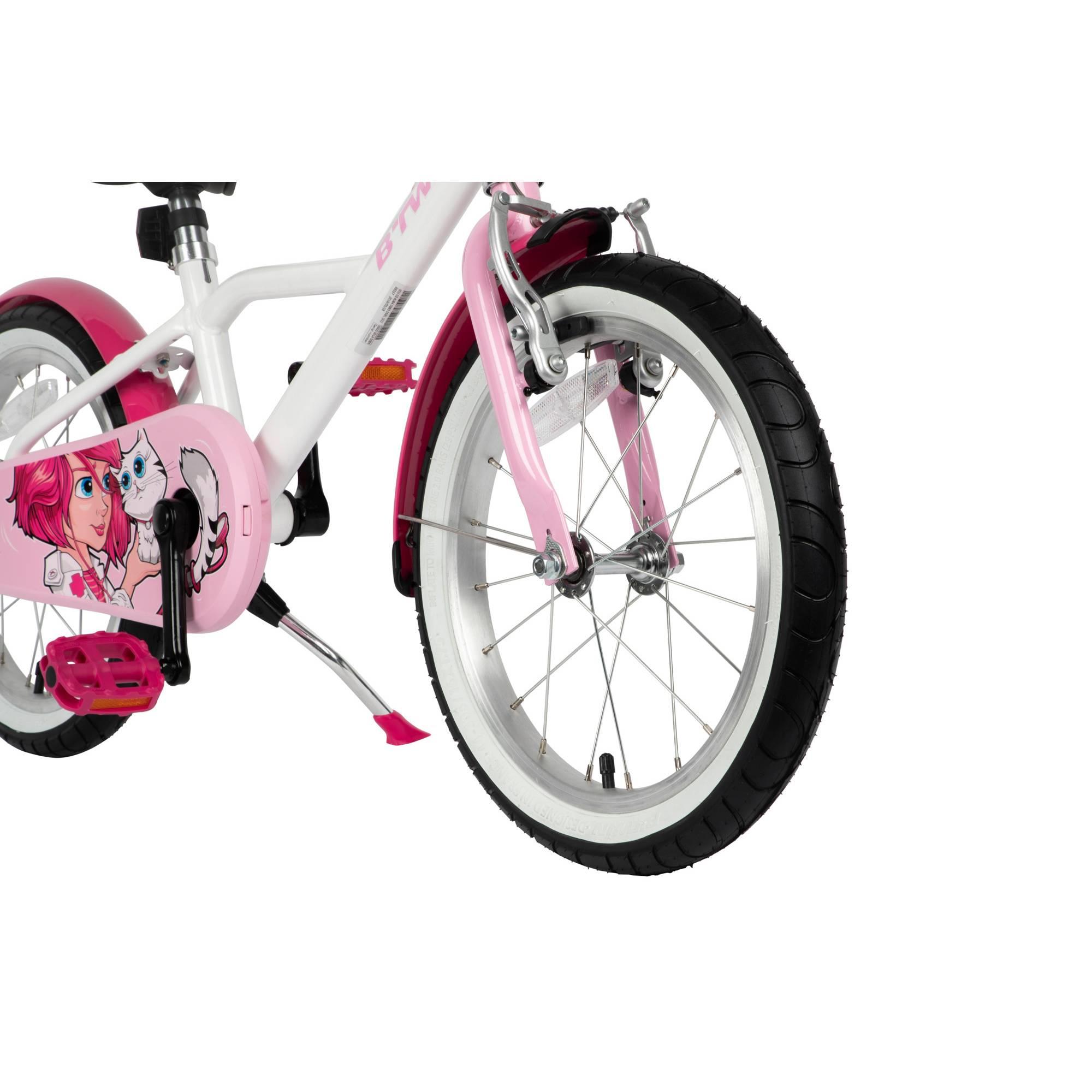 Btwin HYC500 Girls' Hybrid Bike 16 Kids' 3'7 to 4'0