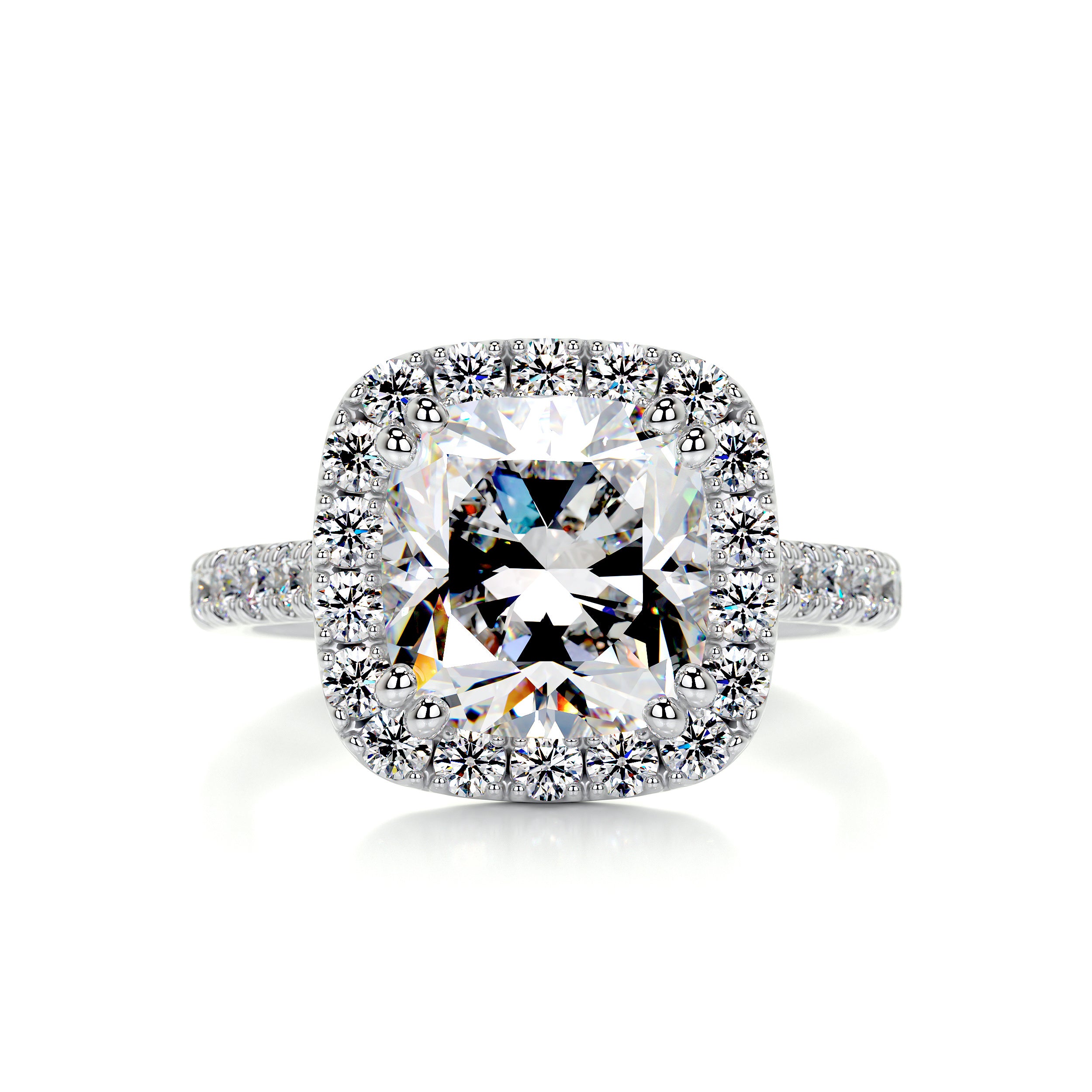 Jacqueline Moissanite & Diamond Ring -18K White Gold、mySite、hinf8tx79