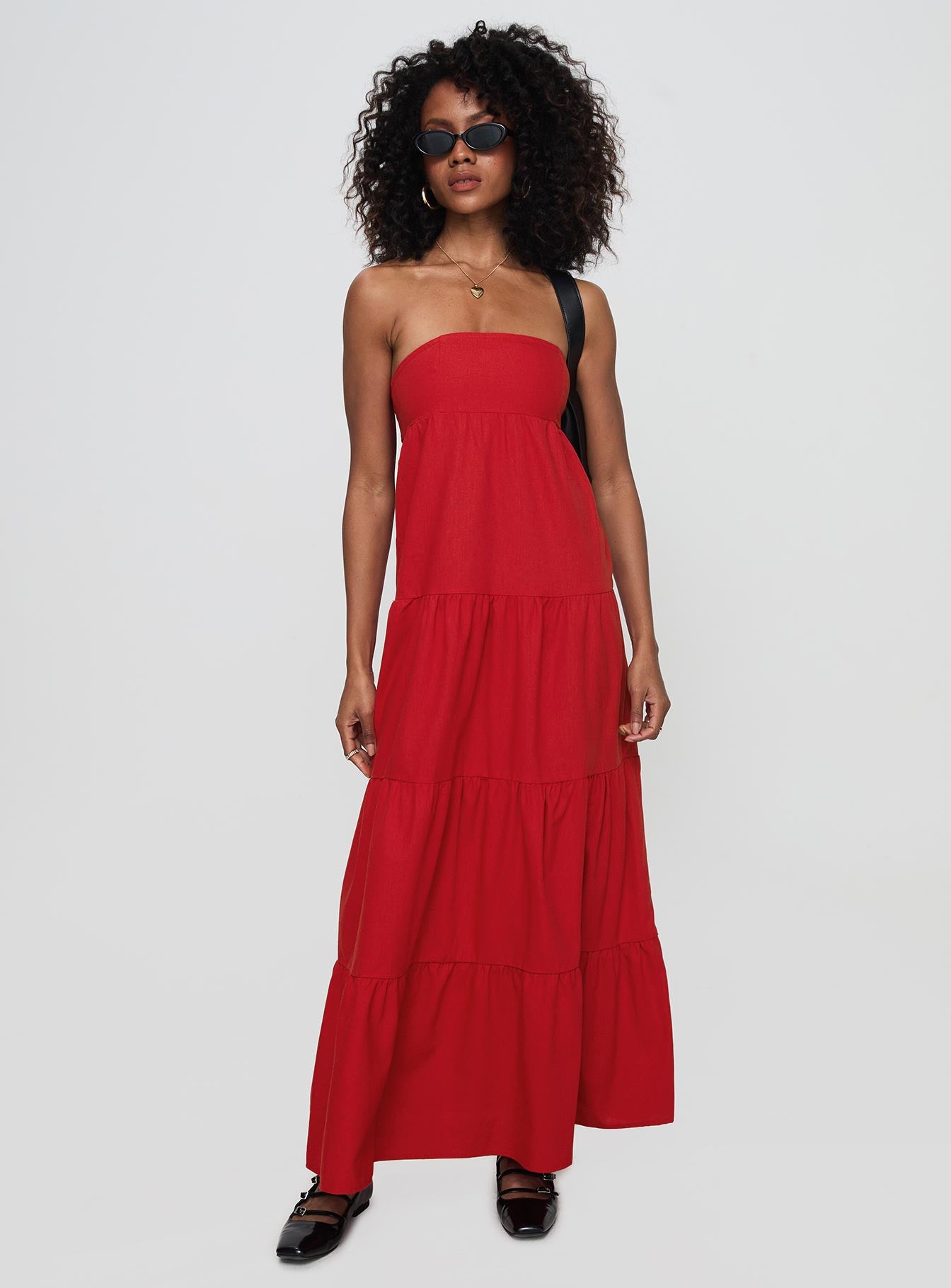 Kazia Maxi Dress Red、mySite、solidvoid