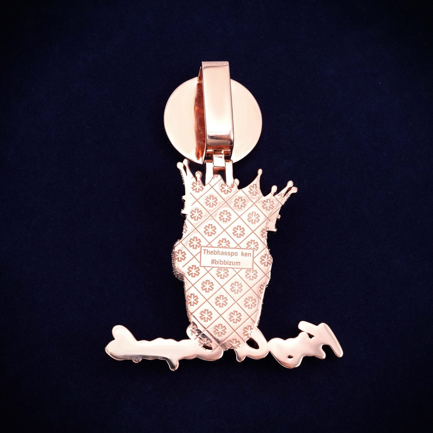 King Of Bespoke Custom Logo Moissanite Pendant 14K Gold、mySite、hinf8tx79