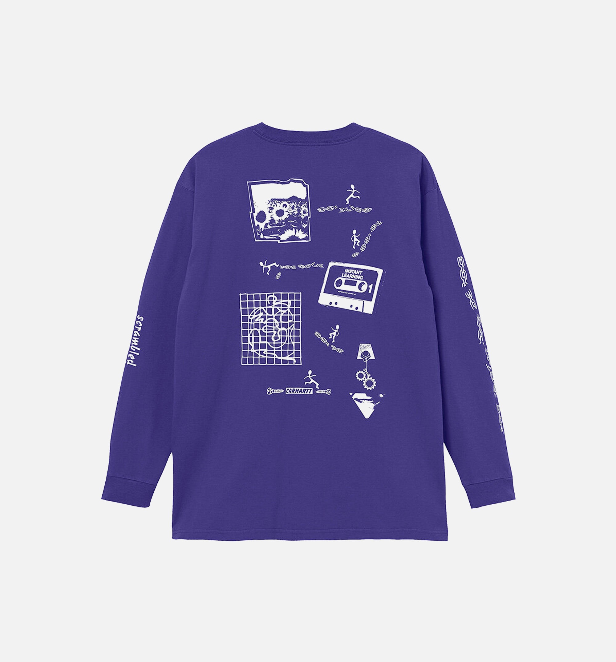 Scramble Long Sleeve Tee Mens T-Shirt - Purple、mySite、i-lightchina