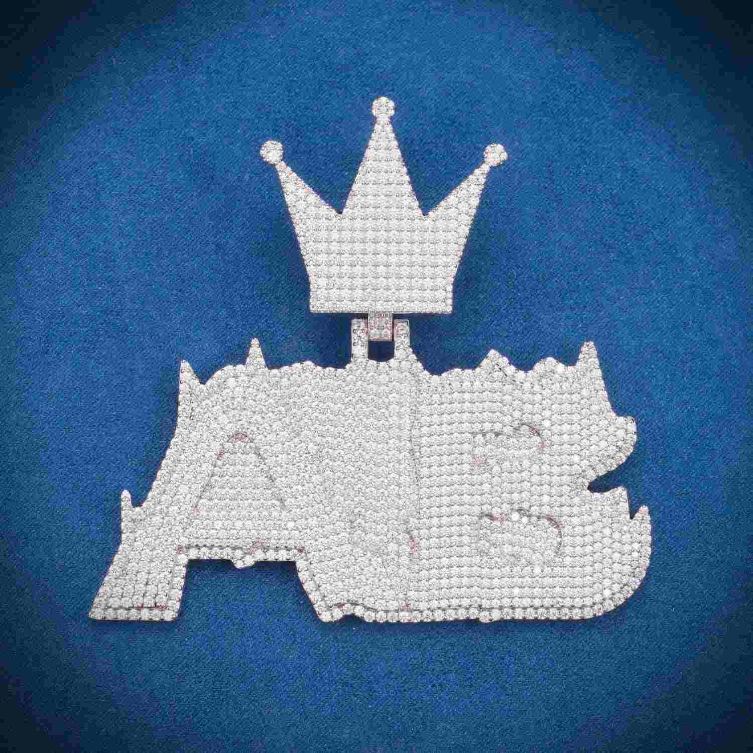 AB Custom Moissanite Pendant 14K Gold、mySite、hinf8tx79