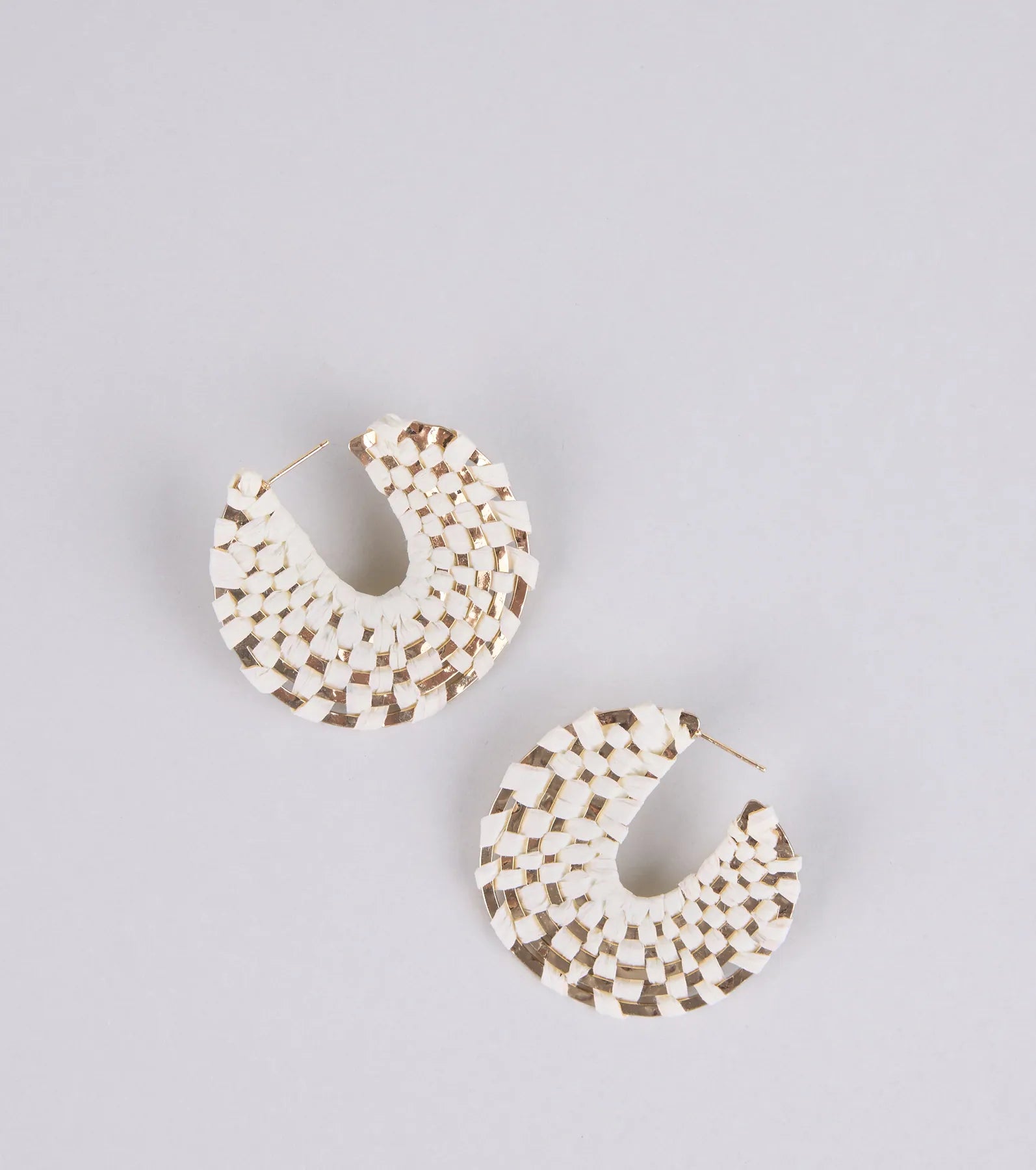  Sun Chaser Woven Raffia Hoop Earrings、mySite、justintrudeaud