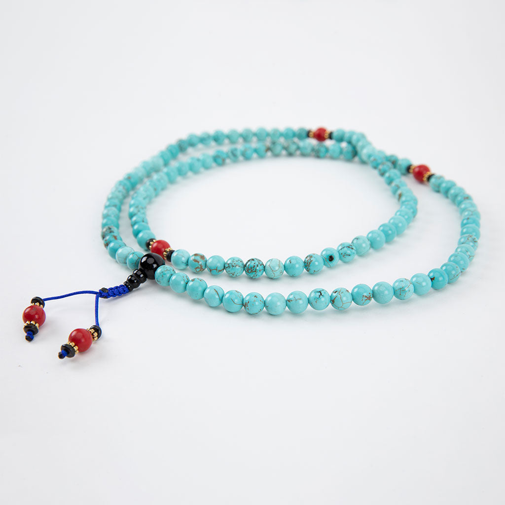Coral & Turquoise Mala Necklace、mySite、topwebapps