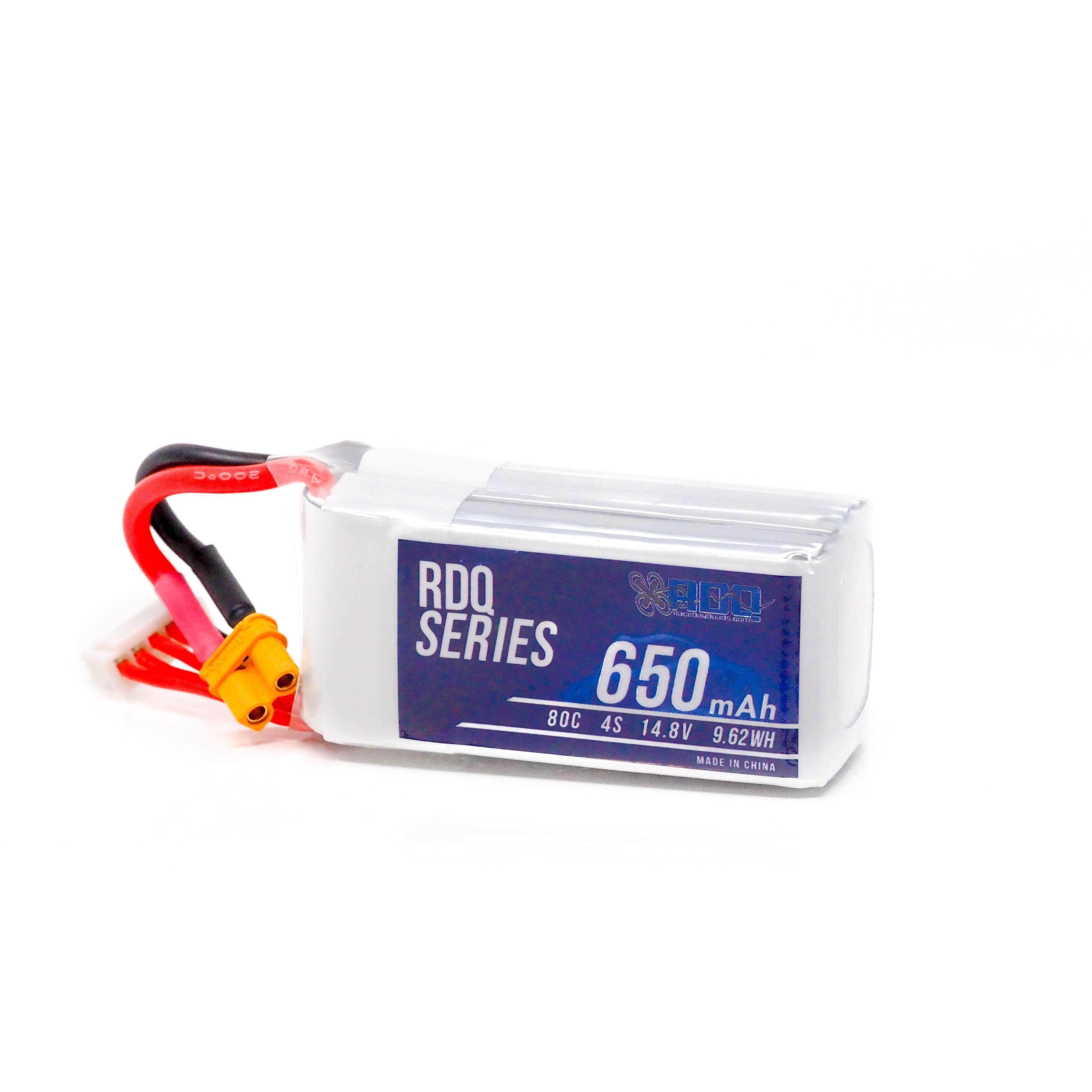  RDQ Series 14.8V 4S 650mAh 80C LiPo Micro Battery - XT30、mySite、merchandisen