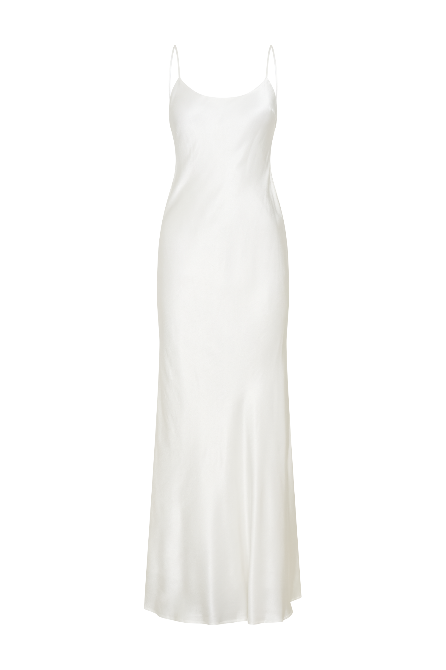 Kailey Low Back Maxi Dress With Detachable Bow Train - White、mySite、solidvoid