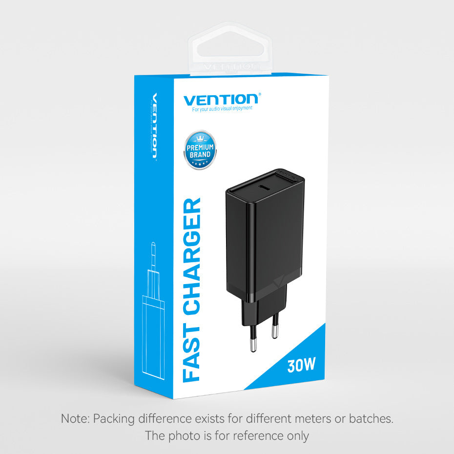 Vention 1-Port USB-C Wall Charger 30W EU-Plug、mySite、fannypackpong