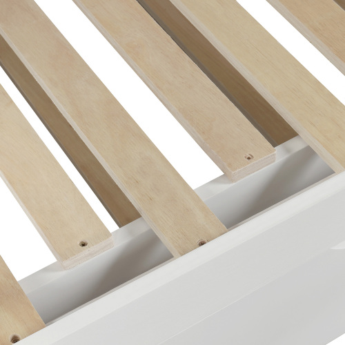 Extending Daybed with Trundle, Wooden Daybed with Trundle, White、、casual