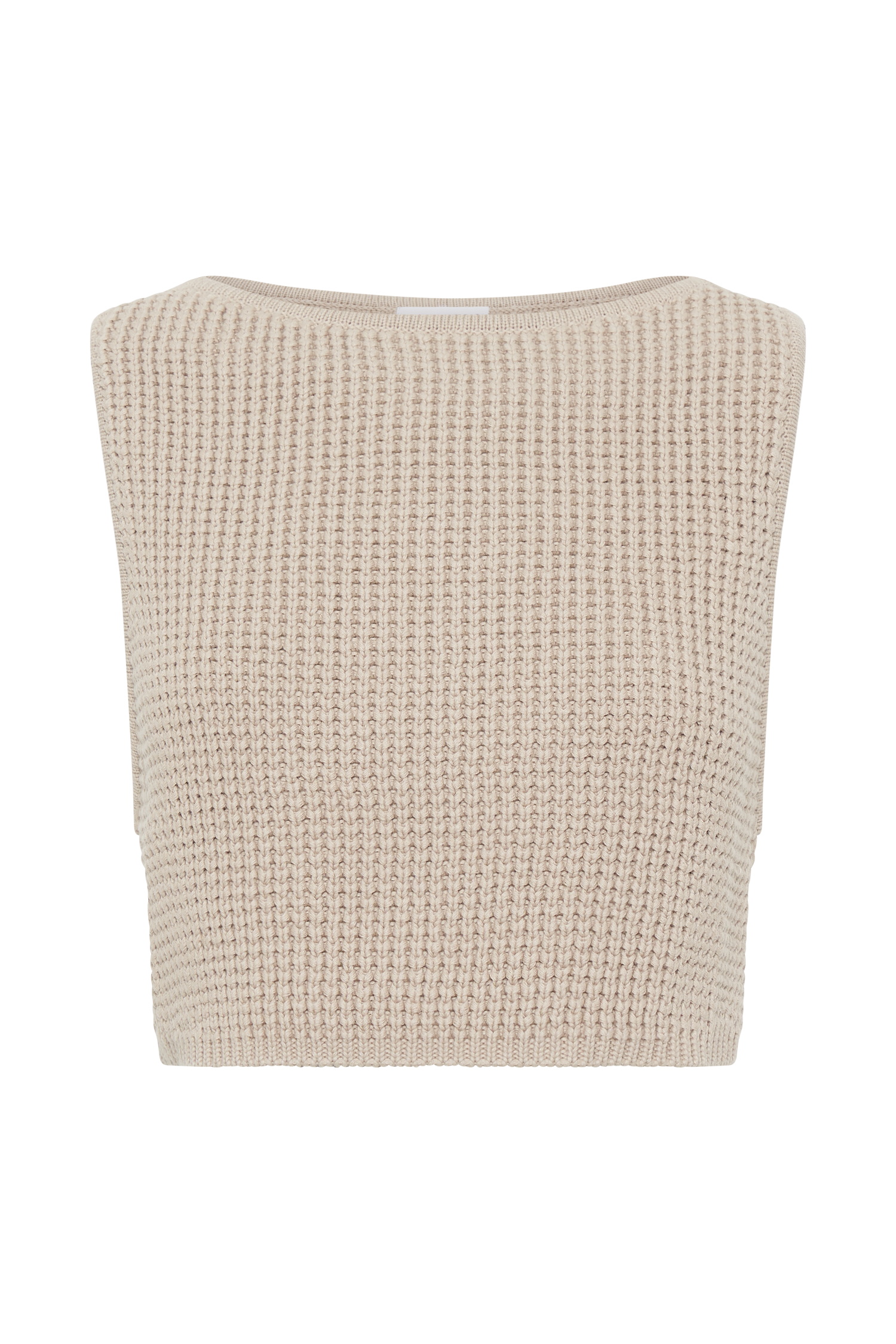 Gianni Sleeveless Knit Top - Natural、mySite、solidvoid