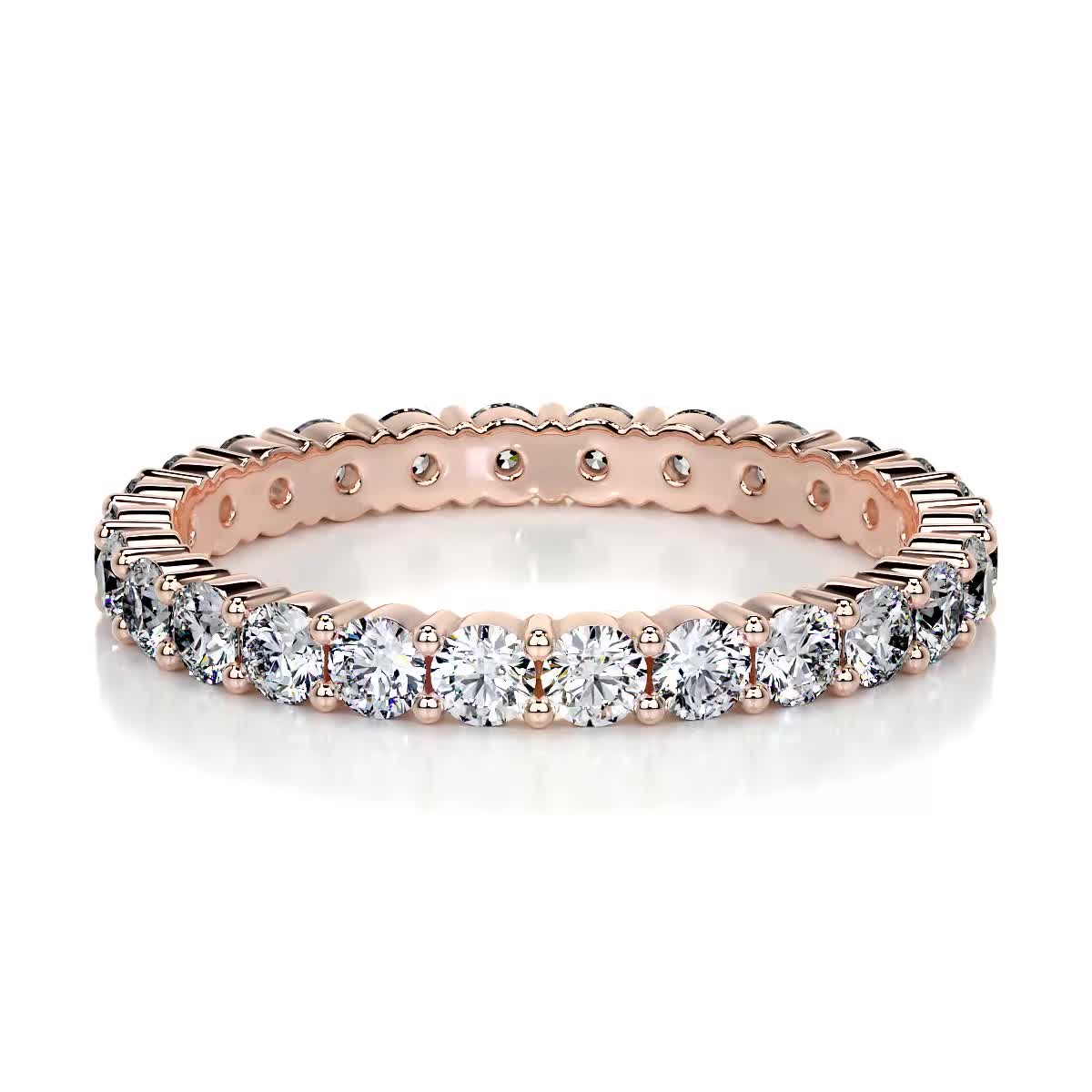 Trinity Eternity Wedding Ring (0.9 Carat) -14K Rose Gold、mySite、hinf8tx79