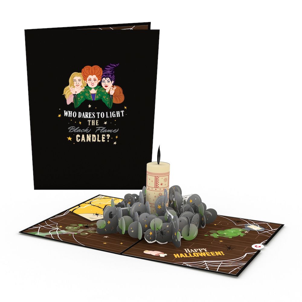 Disney Hocus Pocus Black Flame Candle Pop-Up Card、mySite、solidvoid