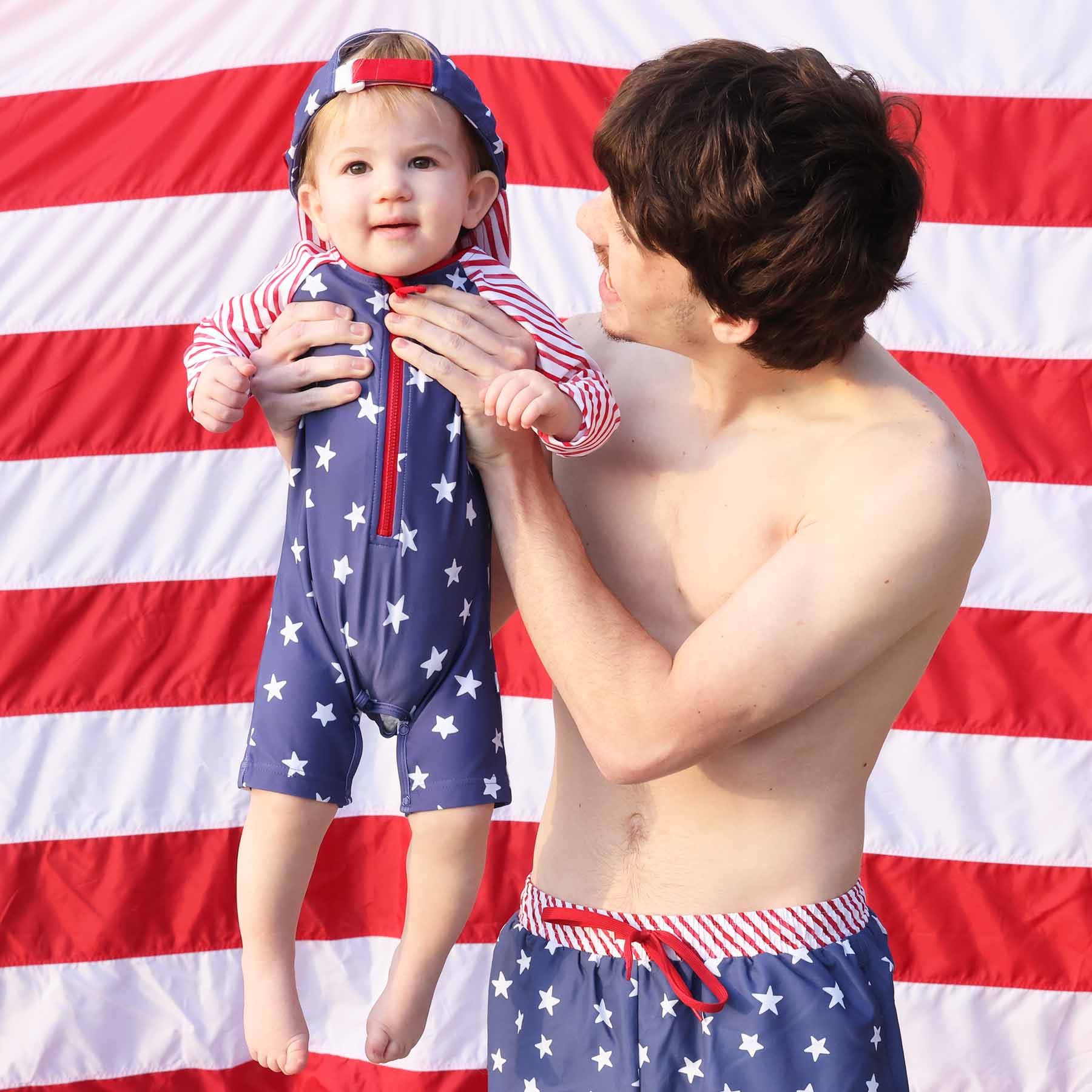  Long Sleeve Rash Guard Swim Romper Shortie | Star-Spangled Summer、mySite、layawaytickets