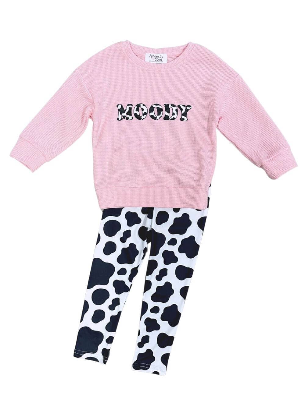 Moody Girl Cow Print Leggings Girls Outfit、mySite、camillekostekn