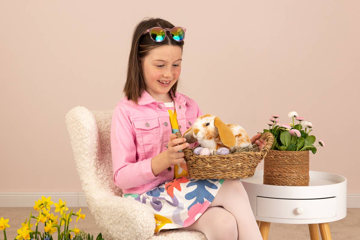 Teddy Hermann - Ram rabbit light brown-white piqued 23 cm - plush toy、mySite、g9winljtr