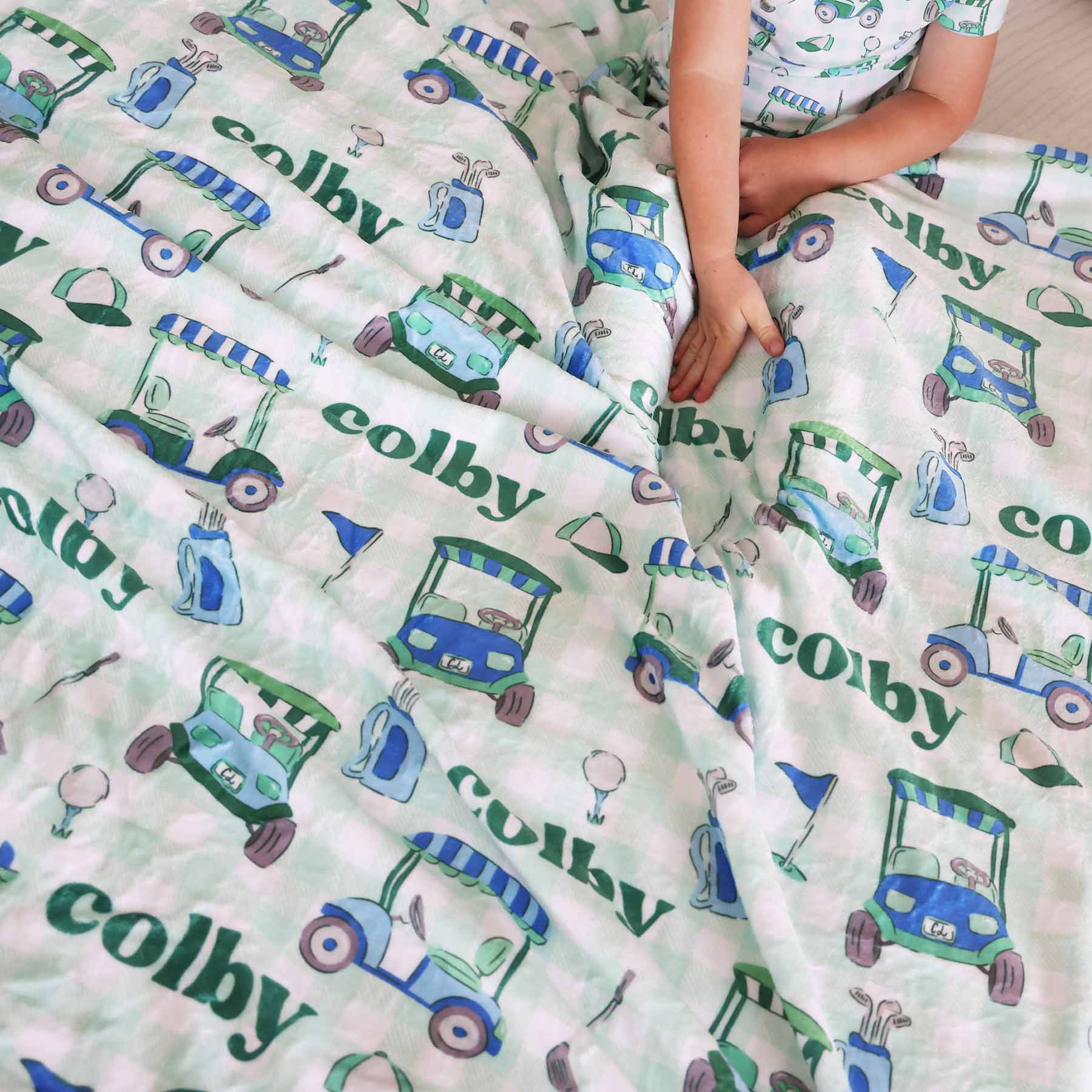  Birdie Babes Personalized Kids Blanket | Green、mySite、layawaytickets