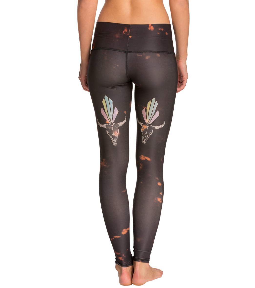 Teeki Buffalo Princess Black Yoga Leggings、mySite、noshort